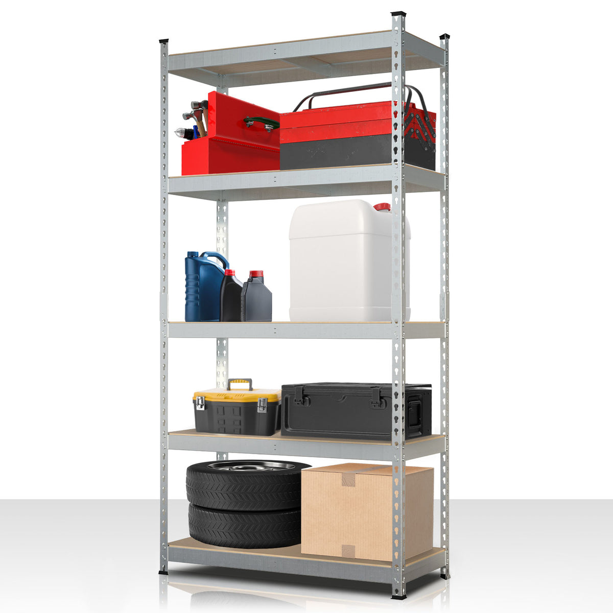 Heavy-duty shelving | Rhino | Storage shelving with 5 shelves | 1050 kg load capacity | Innovative plug-in system | In various colors & sizes