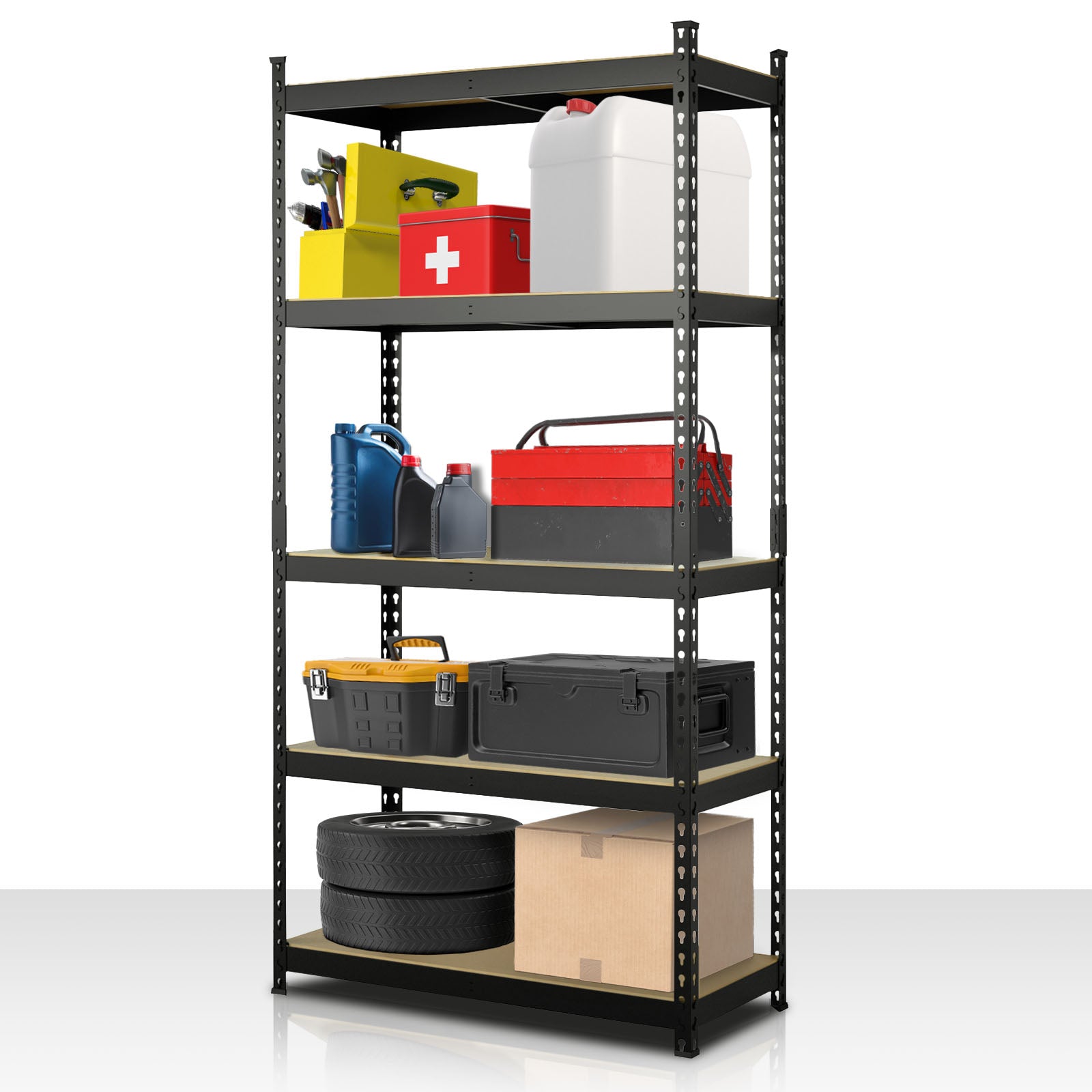 Heavy-duty shelving | Rhino | Storage shelving with 5 shelves | 1050 kg load capacity | Innovative plug-in system | In various colors & sizes