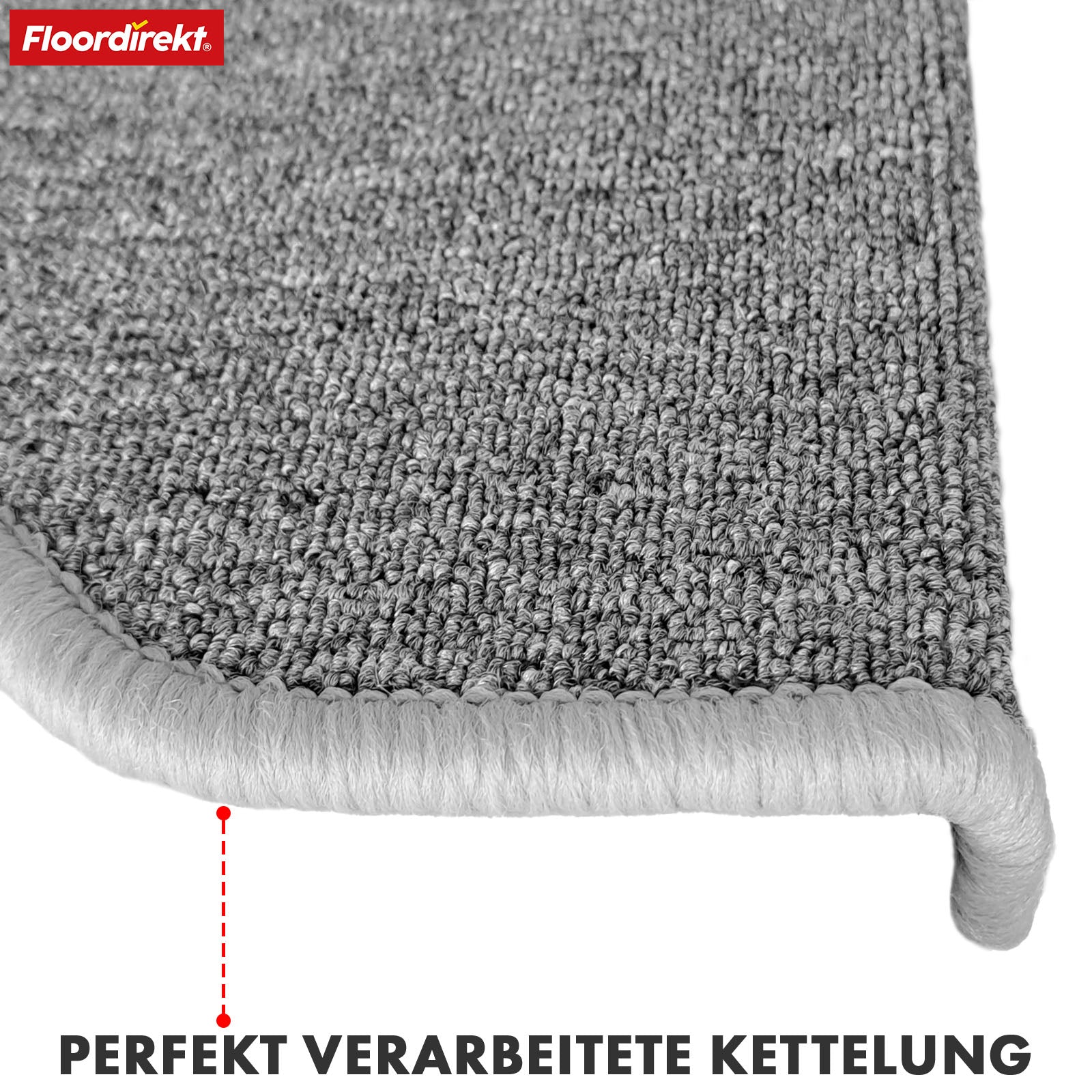 Step mat | London Pro | Modern design | Non-slip & easy to clean | Half-round