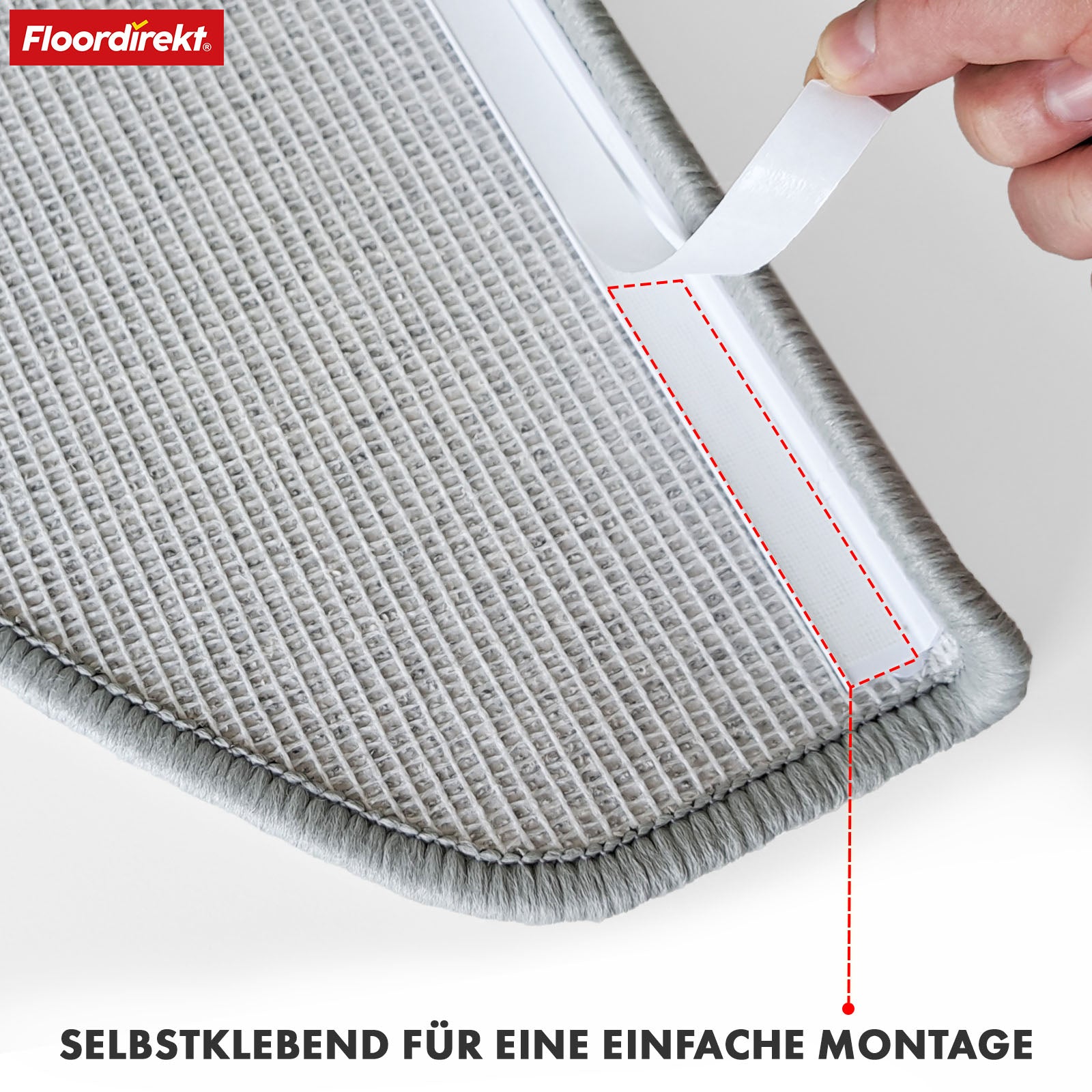 Step mat | London Pro | Modern design | Non-slip & easy to clean | Half-round