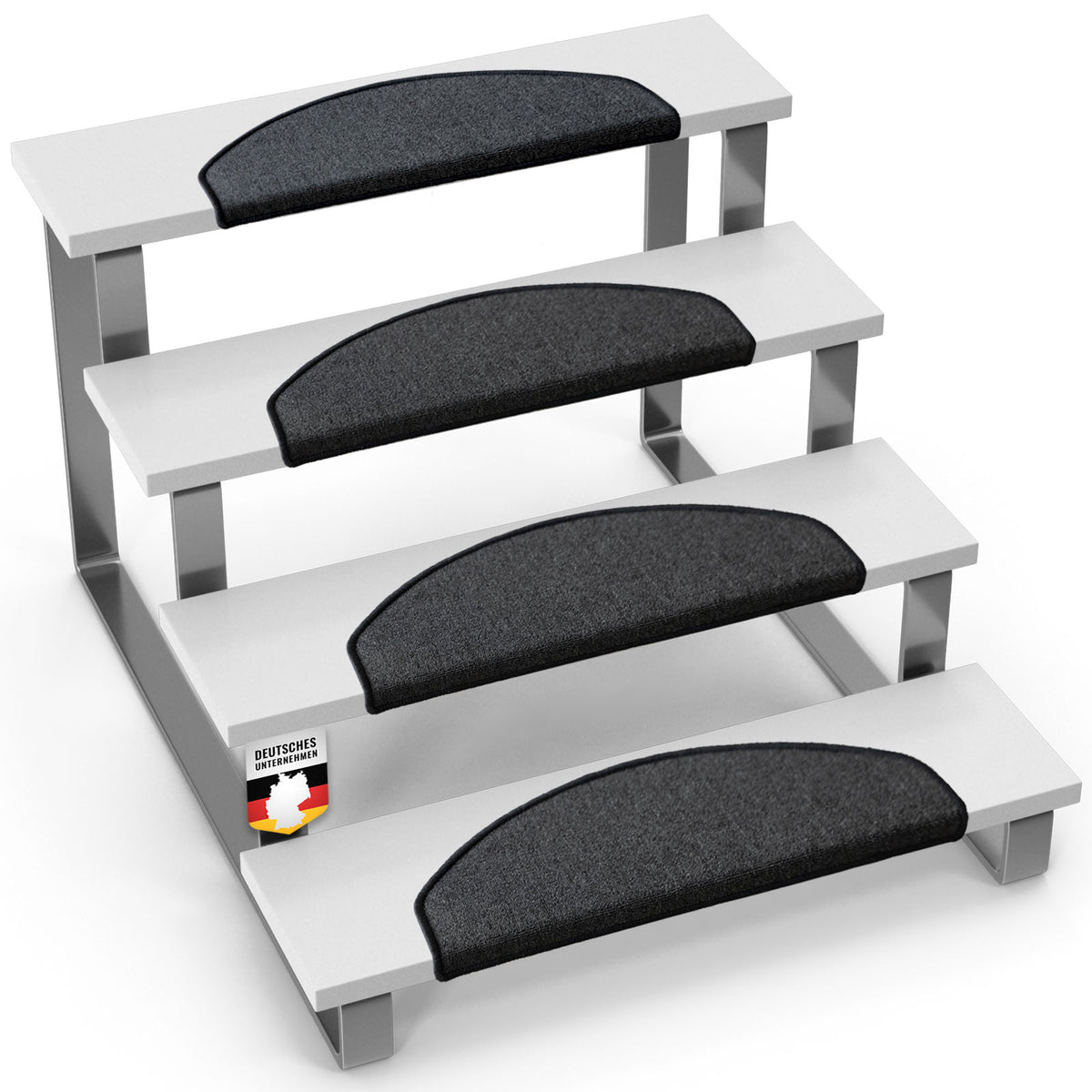 Step mat | London Pro | Modern design | Non-slip & easy to clean | Half-round