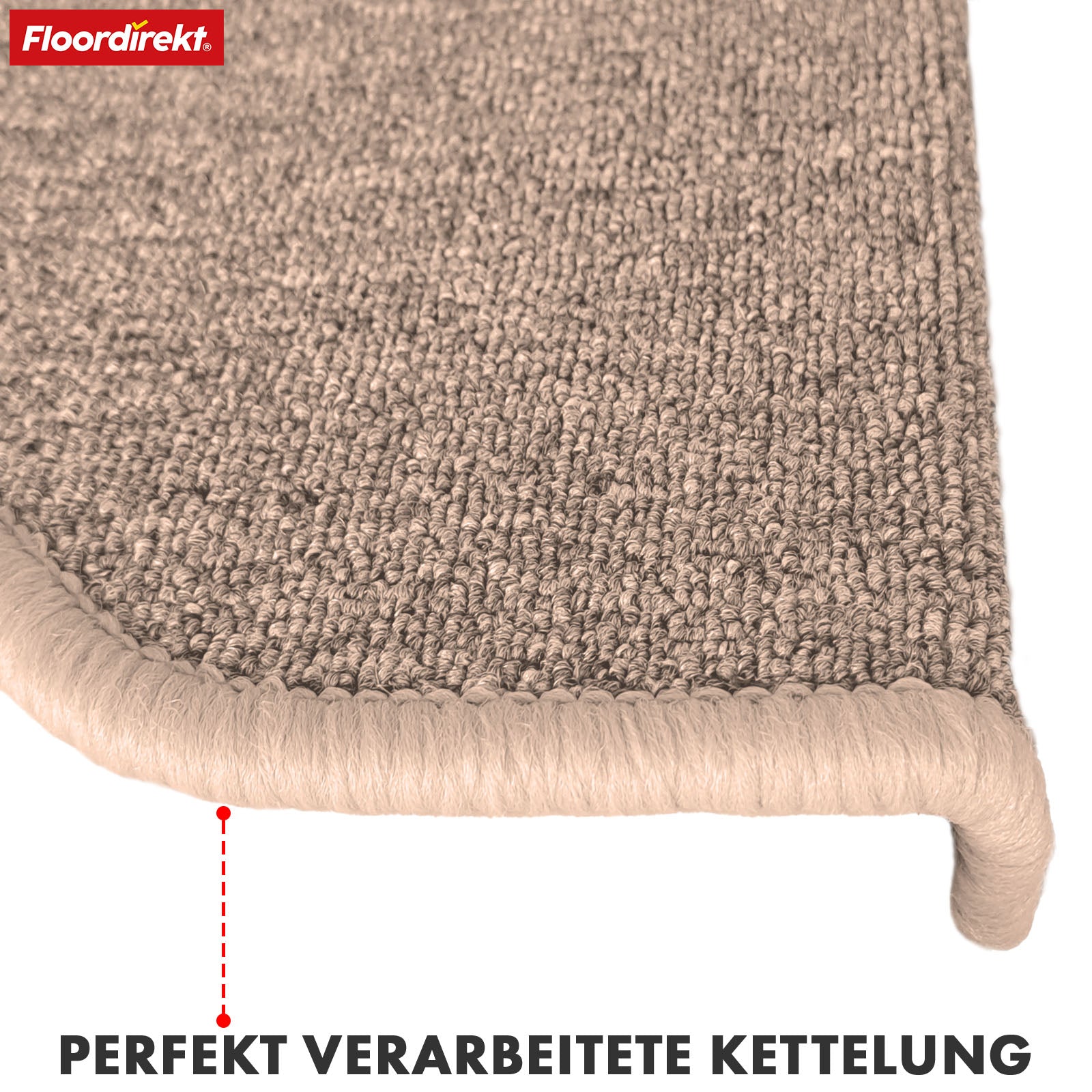 Step mat | London Pro | Modern design | Non-slip & easy to clean | Half-round