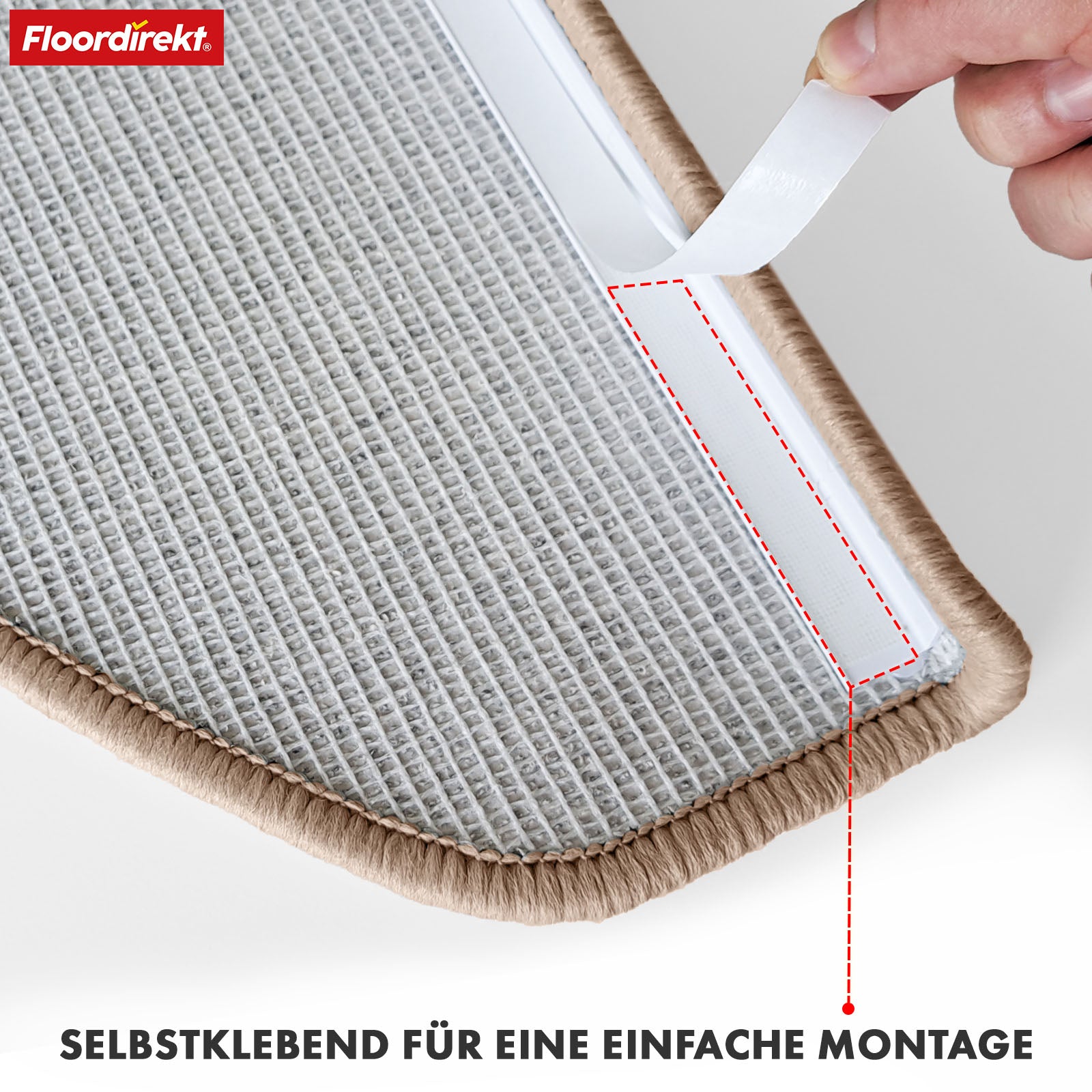 Step mat | London Pro | Modern design | Non-slip & easy to clean | Half-round