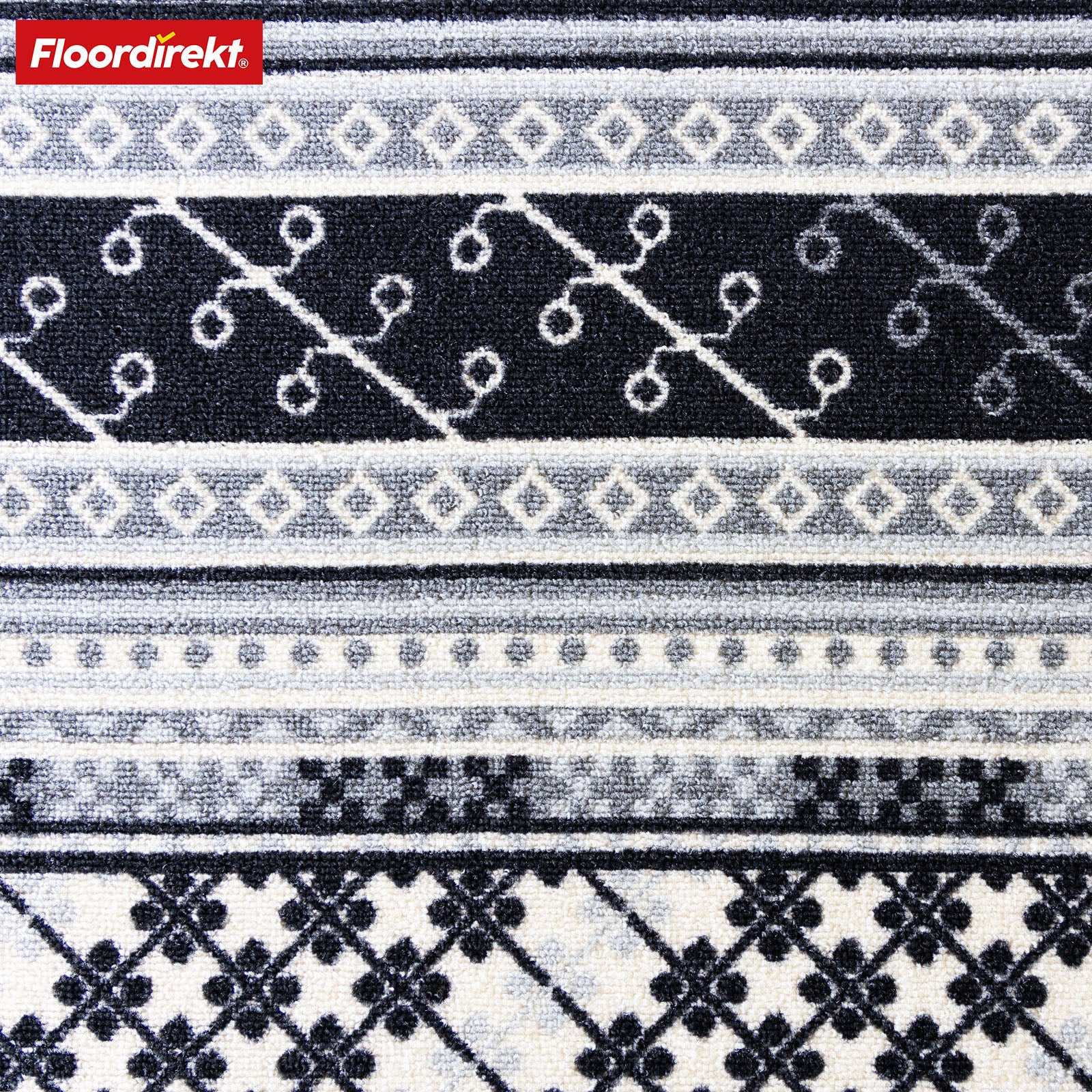 Made-to-measure carpet runner | Mykonos | Chained, non-slip & ideal for corridors, kitchens or hallways