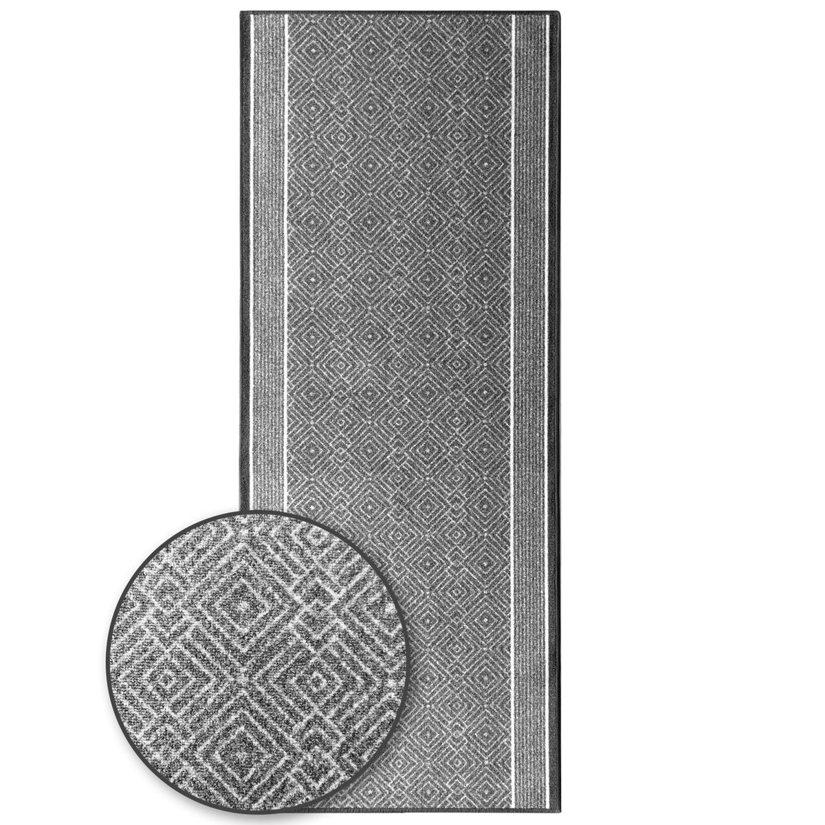 ✂ Made-to-measure carpet runner | Olymp | High-quality living area rug | Modern diamond design | Available in three colours