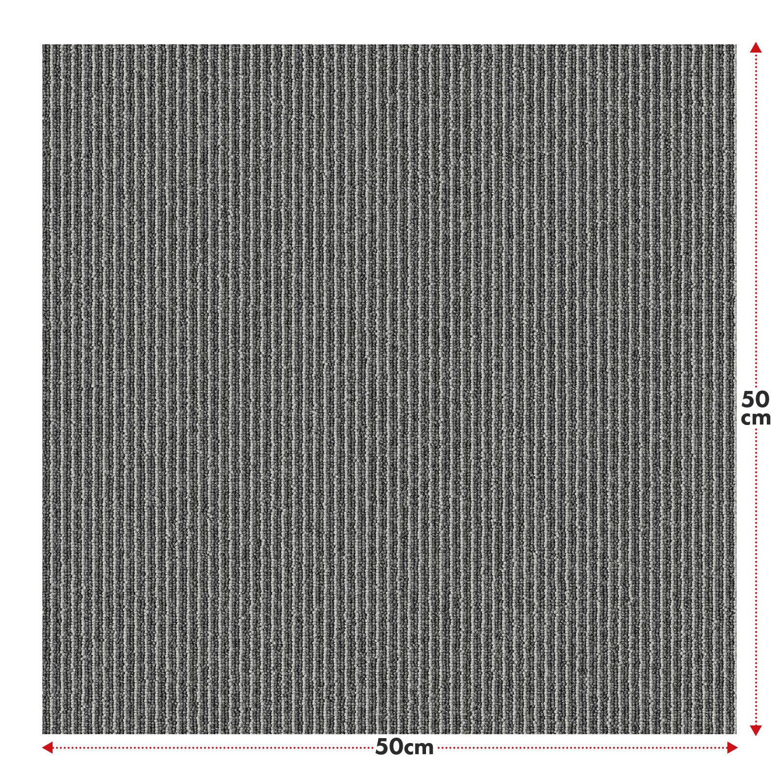 Carpet tiles | Bern | 50 x 50 cm | Self-laying with stripe design | In anthracite, grey & beige for commercial and private homes