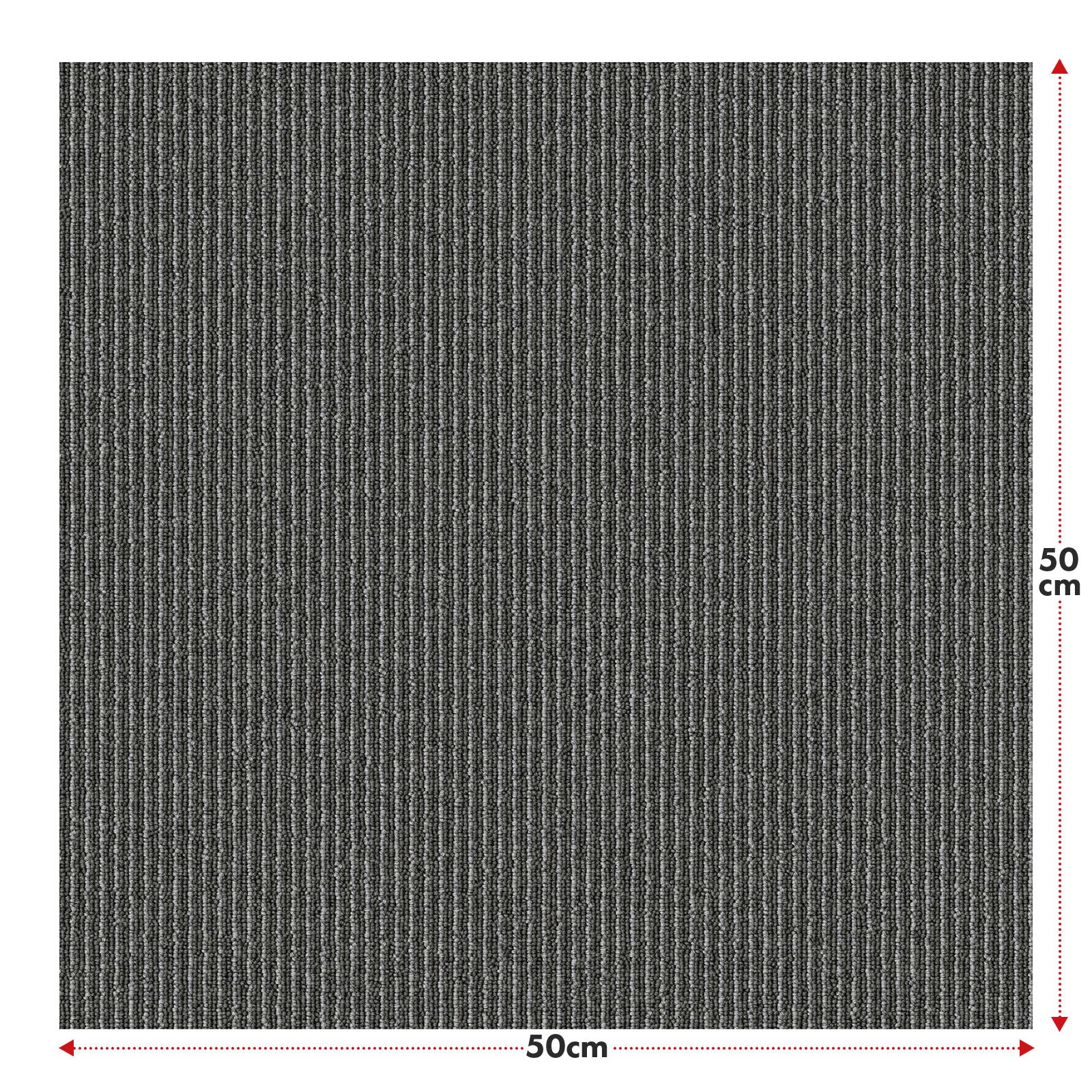 Carpet tiles | Bern | 50 x 50 cm | Self-laying with stripe design | In anthracite, grey & beige for commercial and private homes