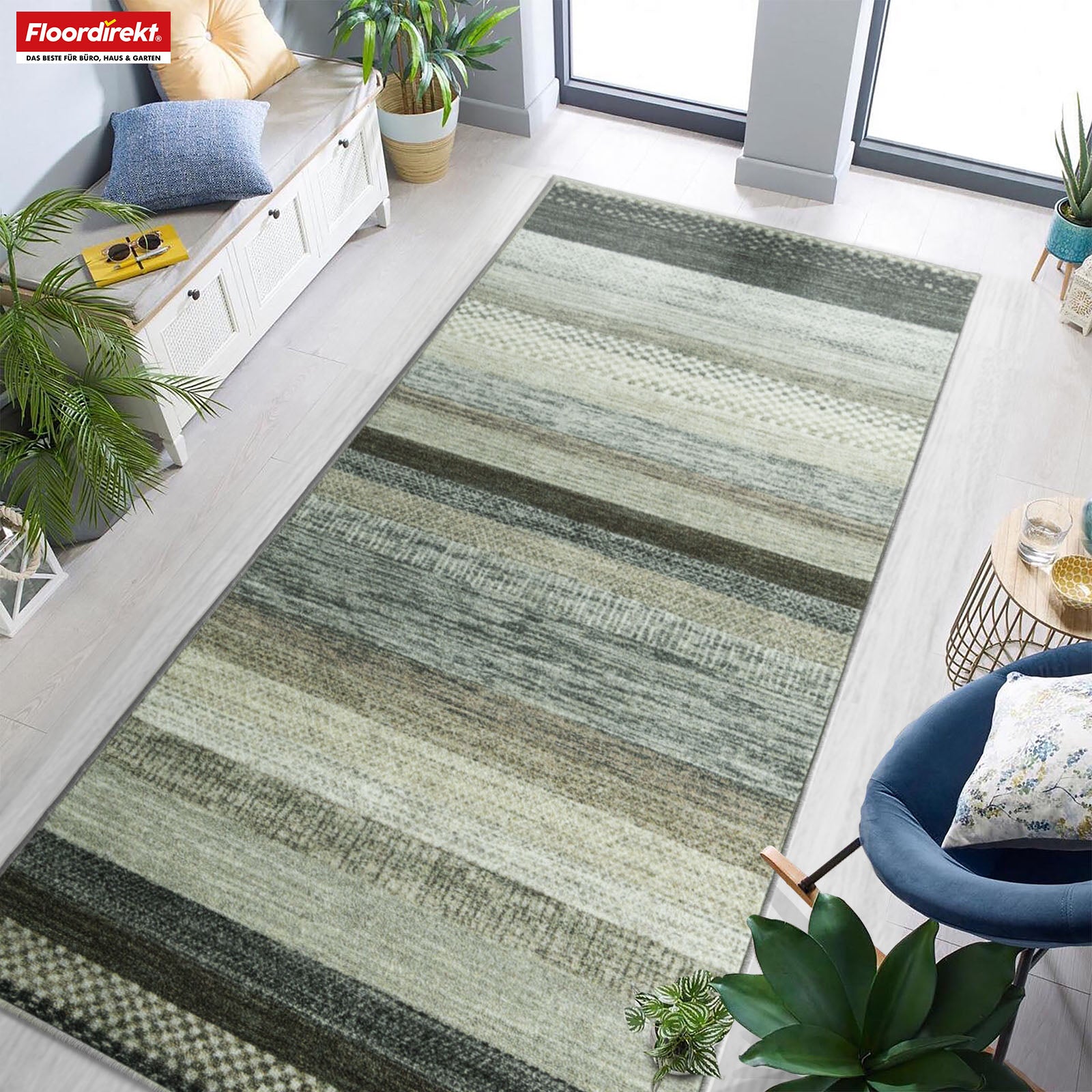 Made-to-measure carpet runner | Naxos | Non-slip, hard-wearing & easy-care | Many colour variants in a modern style