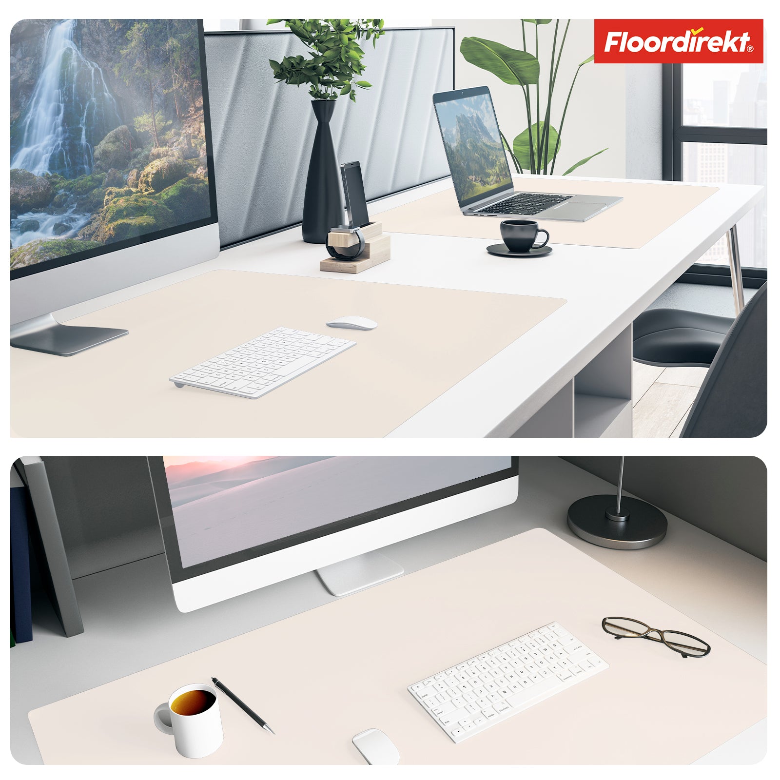 Desk pad | Nero | Easy-care, soft imitation leather | Available in numerous colours and sizes
