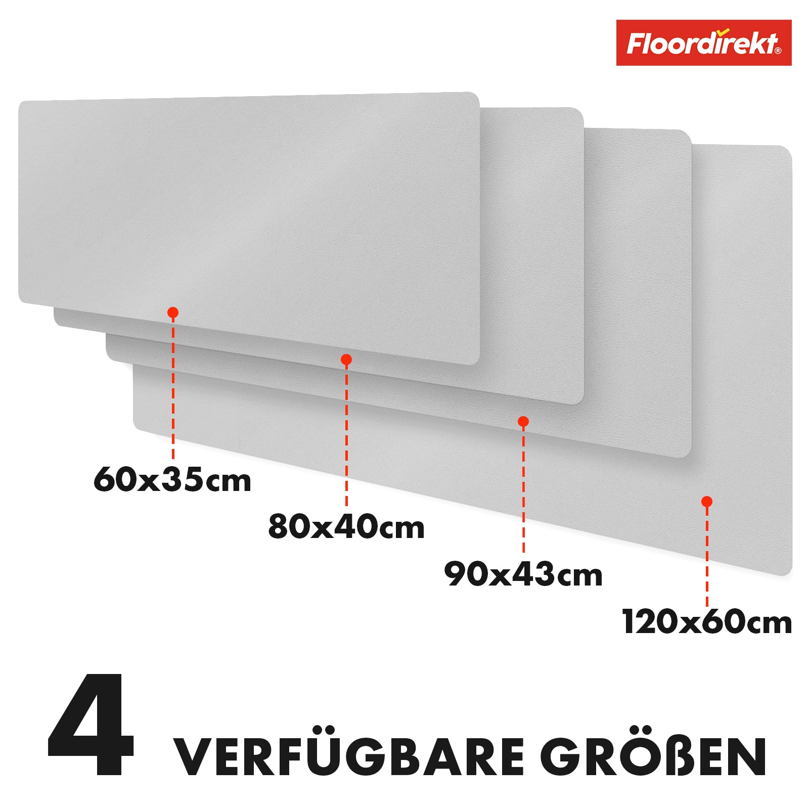 Desk pad | Nero | Easy-care, soft imitation leather | Available in numerous colours and sizes
