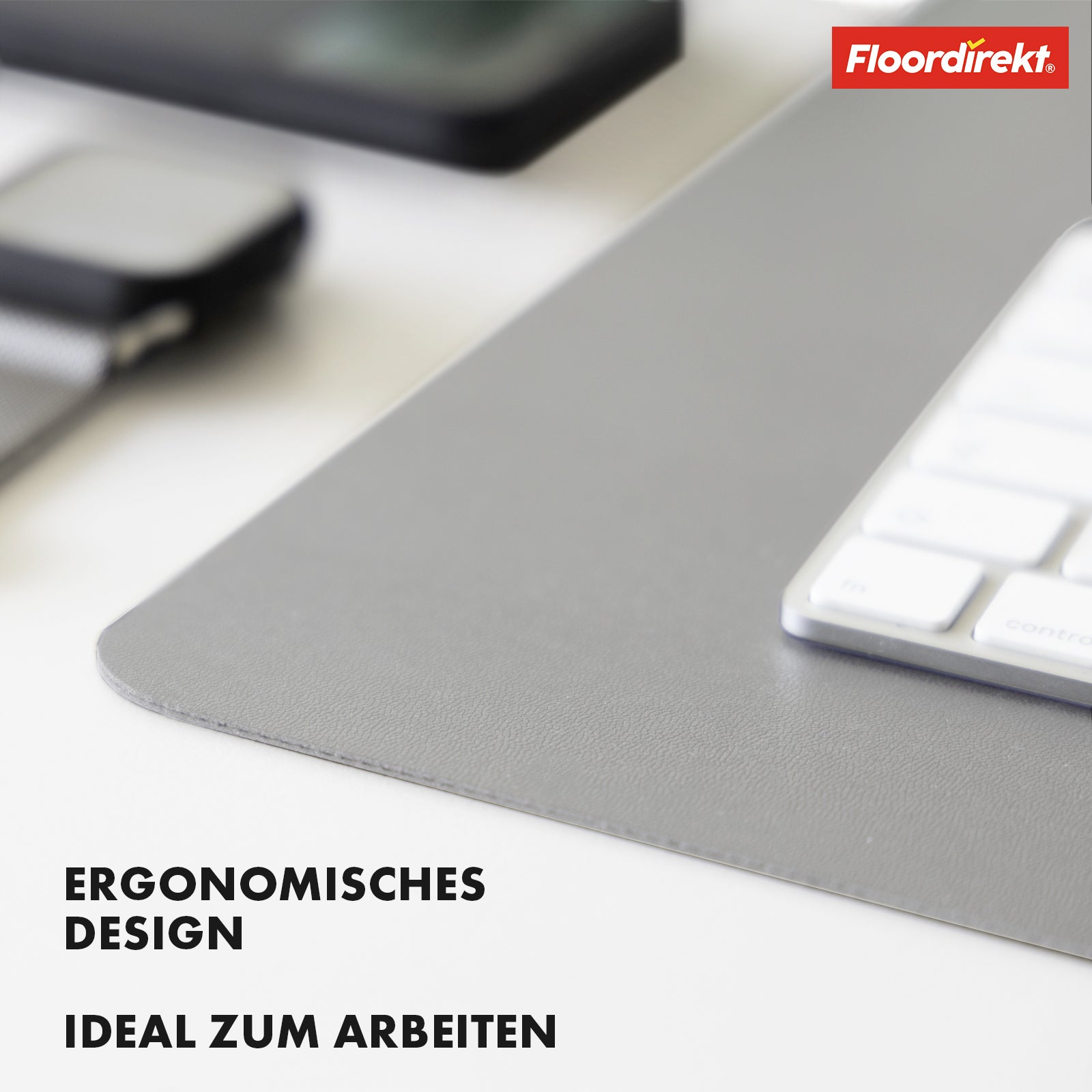 Desk pad | Nero | Easy-care, soft imitation leather | Available in numerous colours and sizes