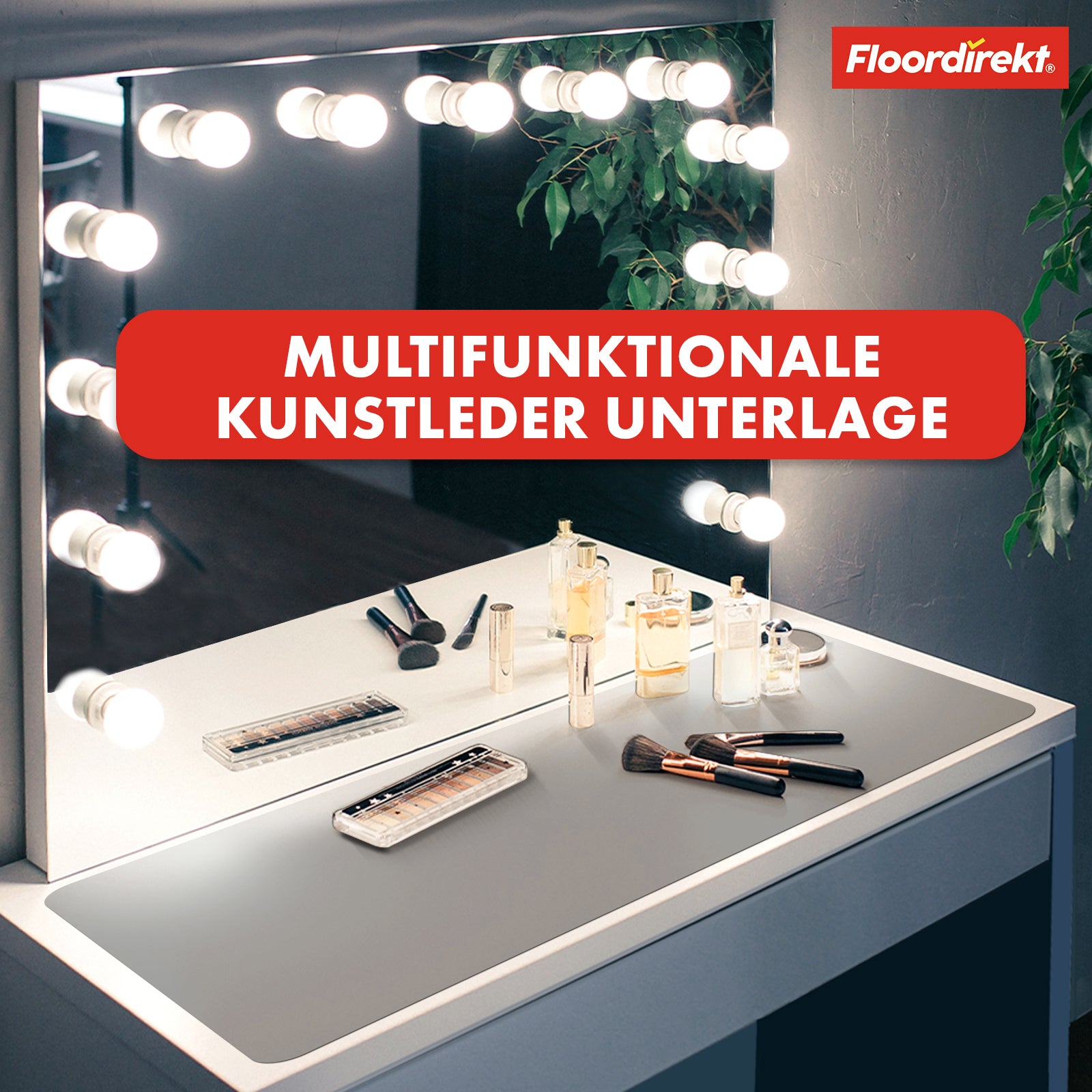 Desk pad | Nero | Easy-care, soft imitation leather | Available in numerous colours and sizes