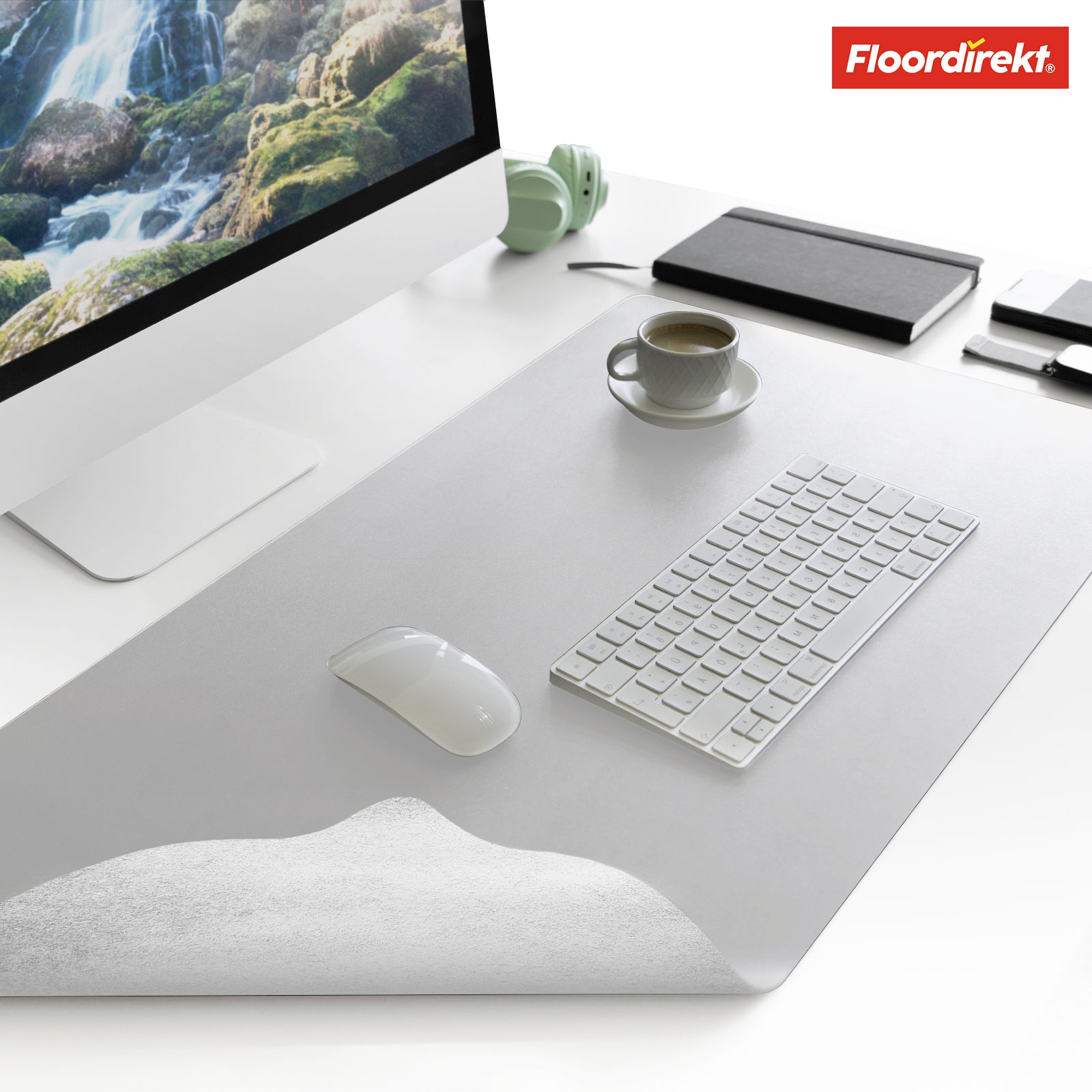 Desk pad | Nero | Easy-care, soft imitation leather | Available in numerous colours and sizes