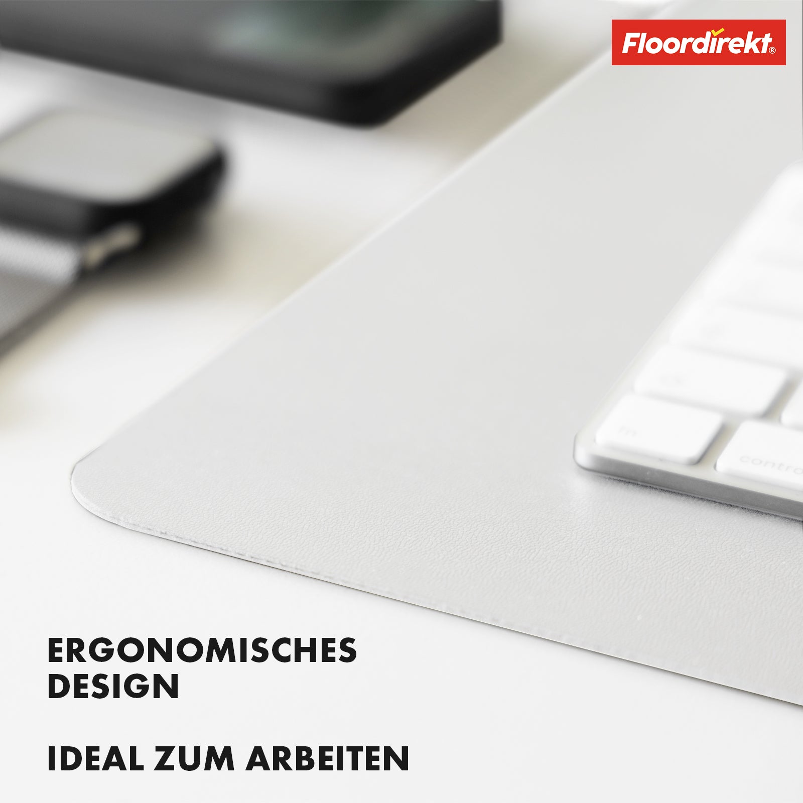 Desk pad | Nero | Easy-care, soft imitation leather | Available in numerous colours and sizes