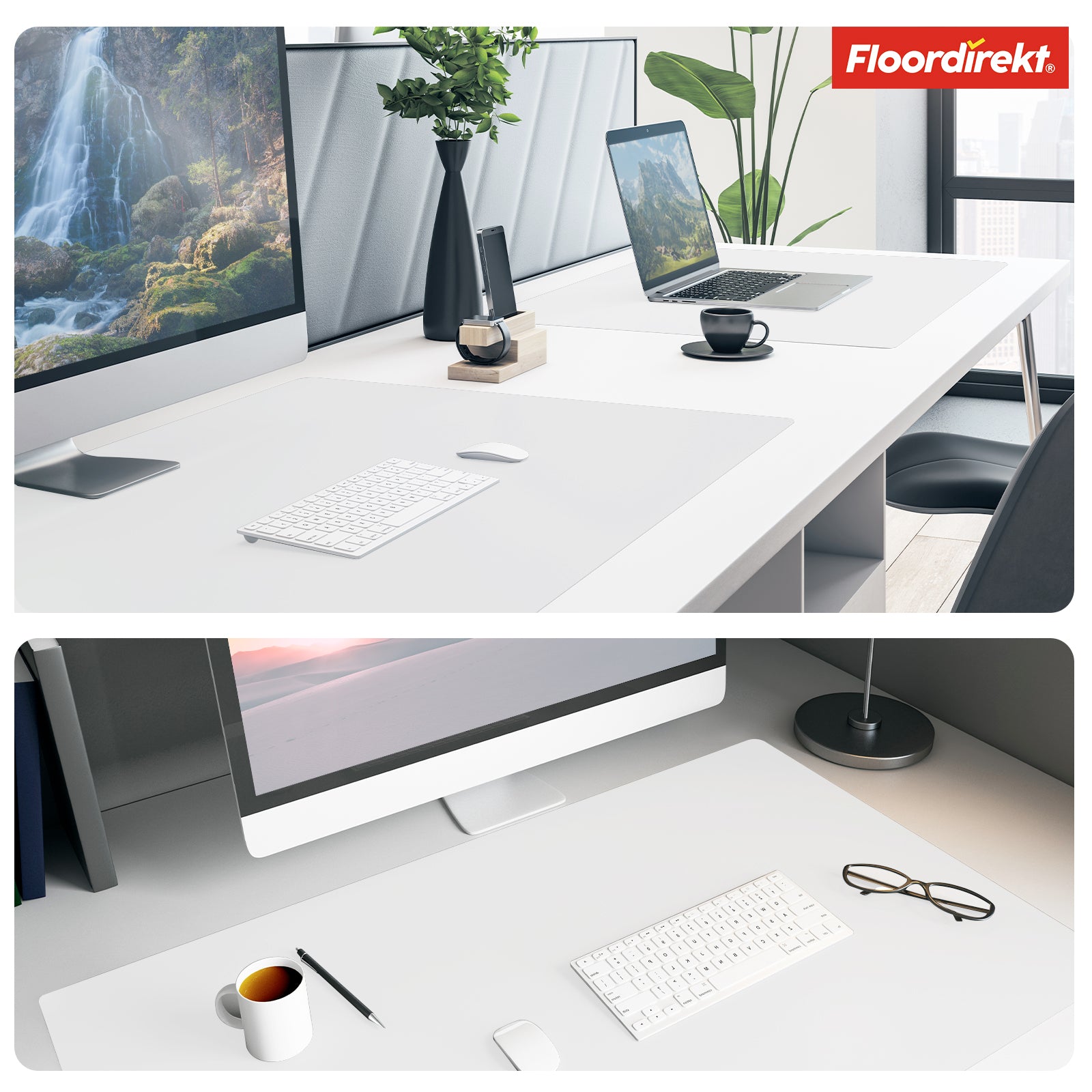 Desk pad | Nero | Easy-care, soft imitation leather | Available in numerous colours and sizes