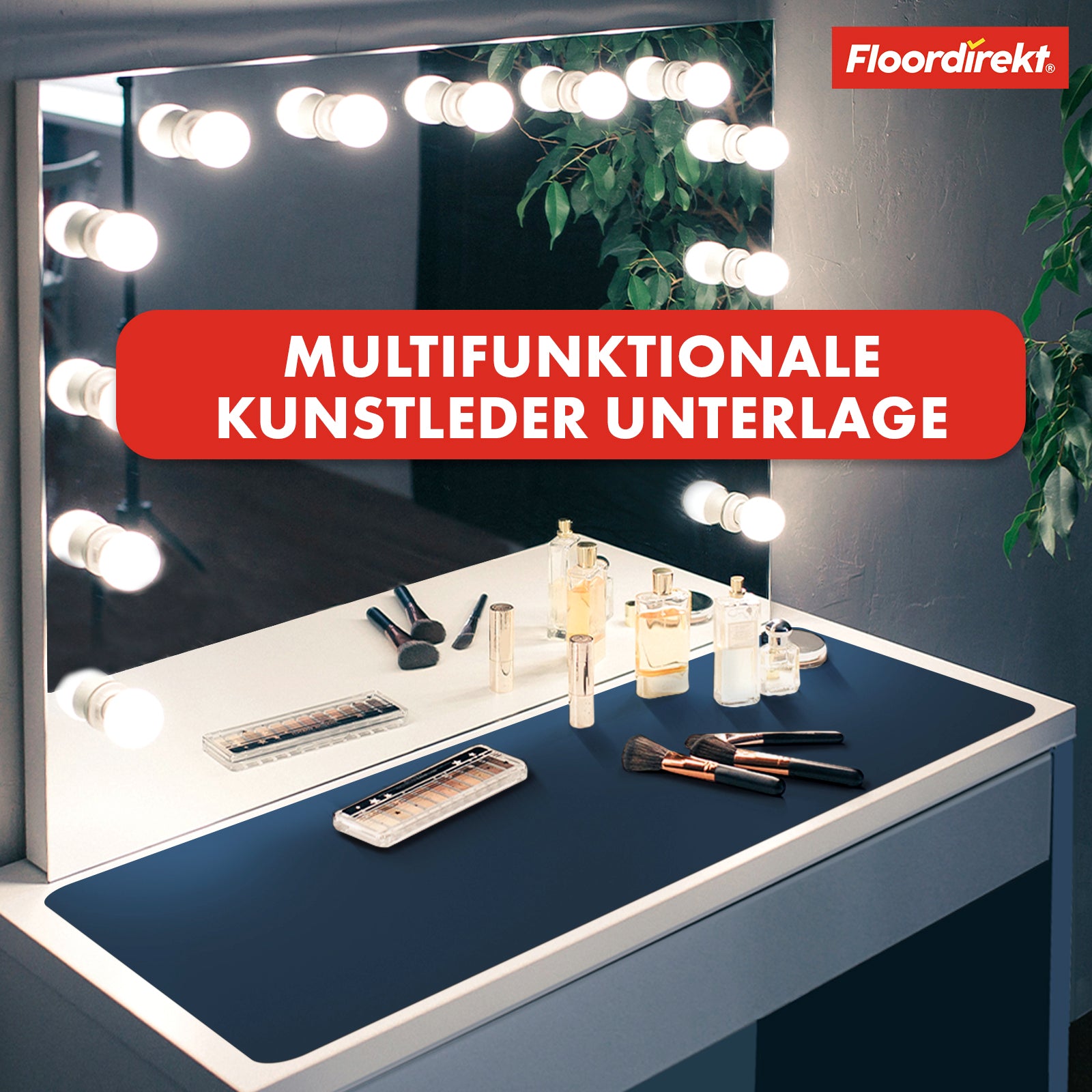 Desk pad | Nero | Easy-care, soft imitation leather | Available in numerous colours and sizes