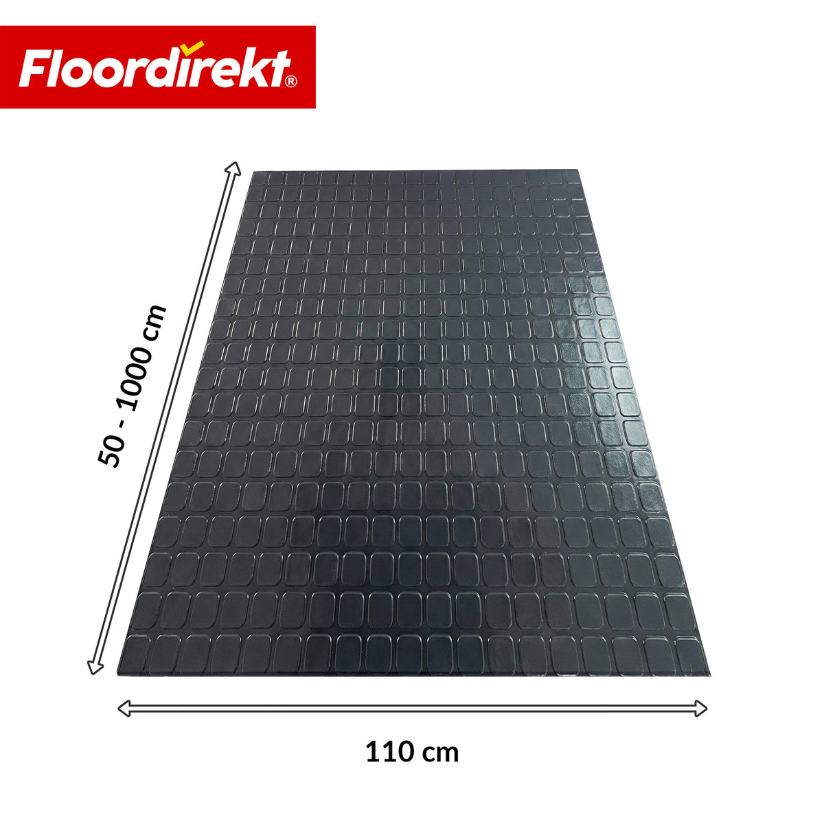 PVC Flooring | Check Quadra | Square Pattern | Slip-Resistant & Easy to Clean | By the Meter / Cut to Size | 110 cm Width