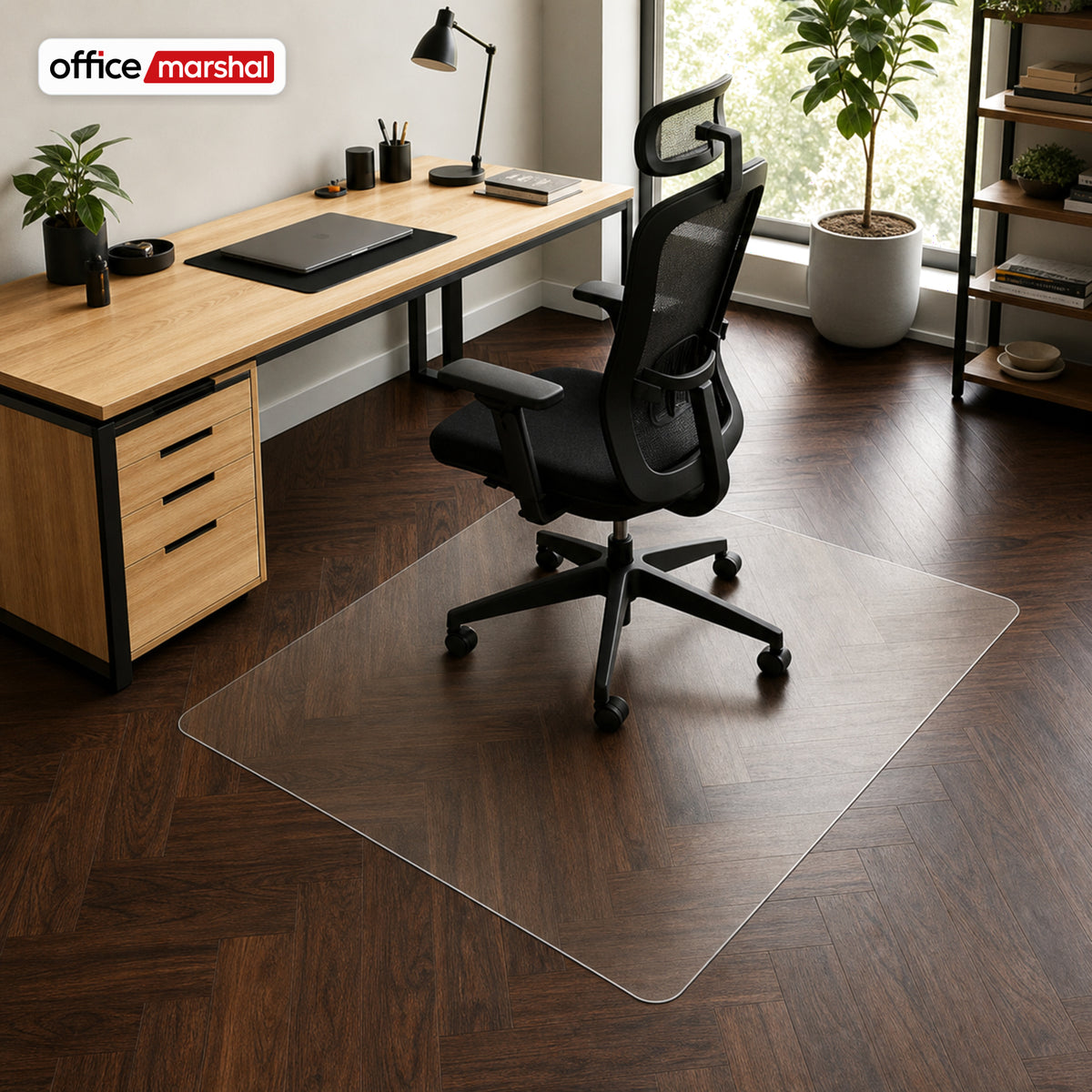 Floorfit Custom Floor Protection Mat | Transparent Matte | For Hardwood, Laminate & Vinyl Floors