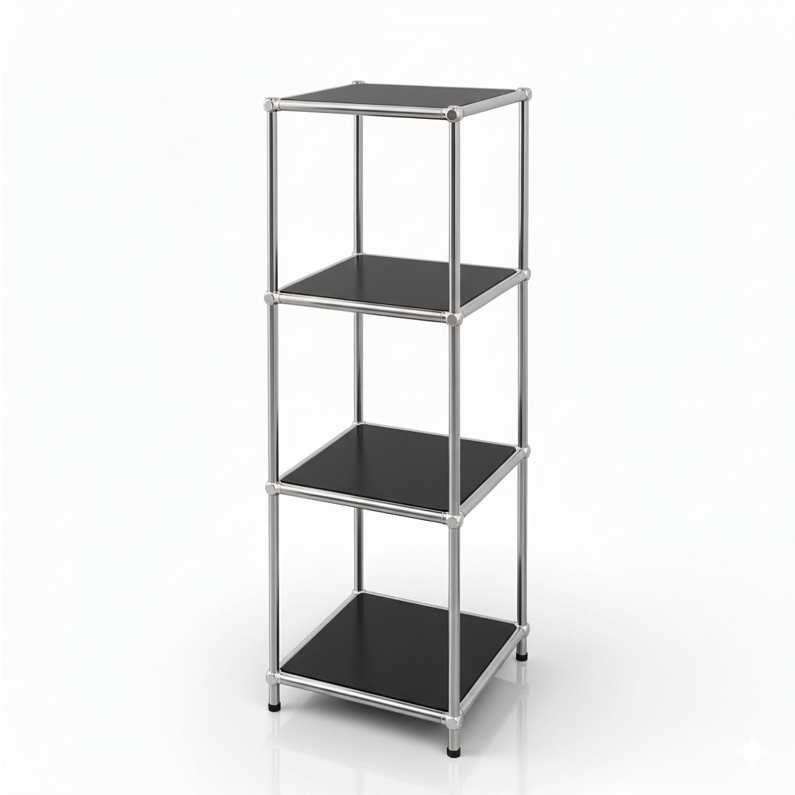 Metal shelving unit | Concept Epure MK-005 | 4-tier storage unit with open shelves | Available in several colours