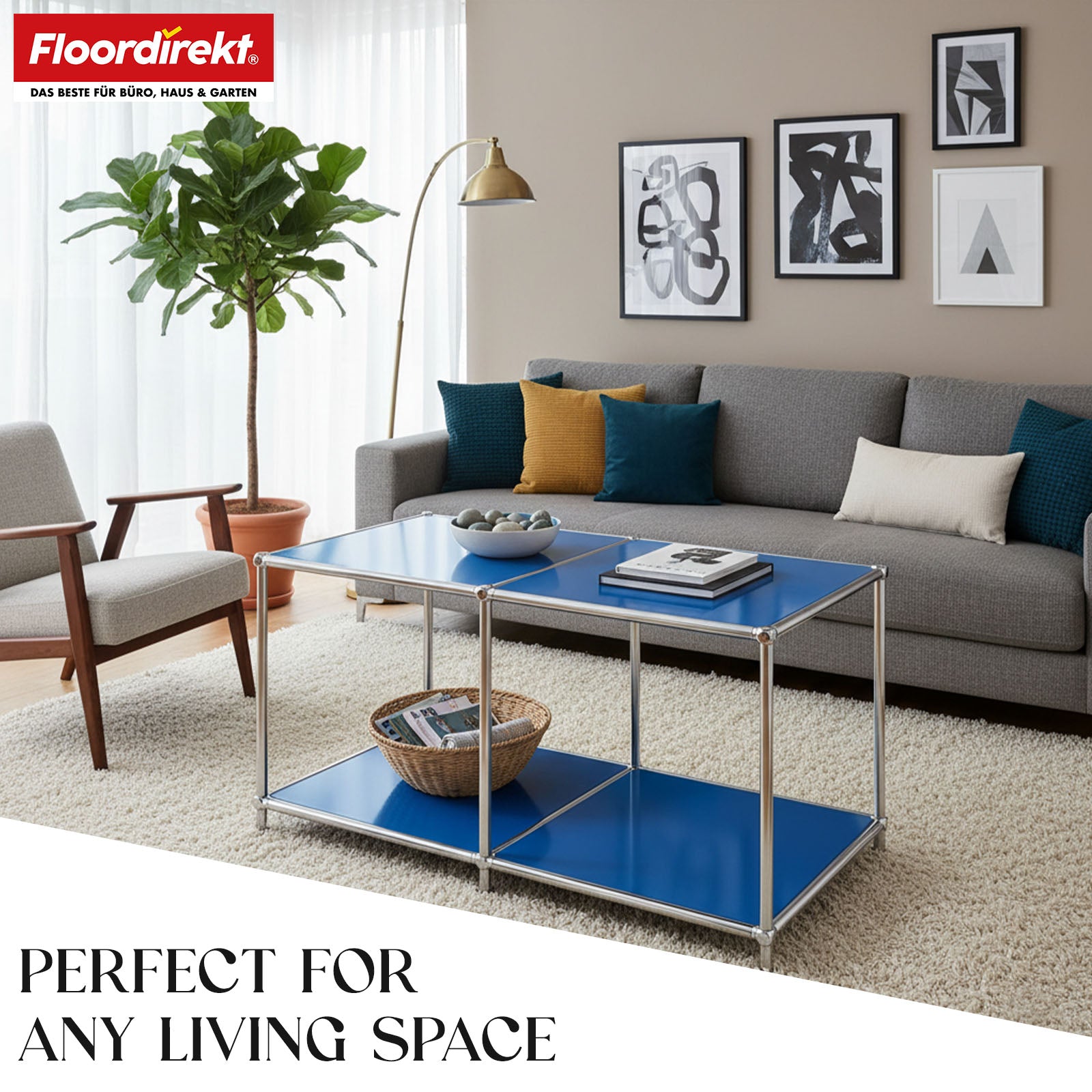 Metal shelving unit | Concept Epure MK-016 | Sideboard & storage shelf with open shelves | Available in several colours