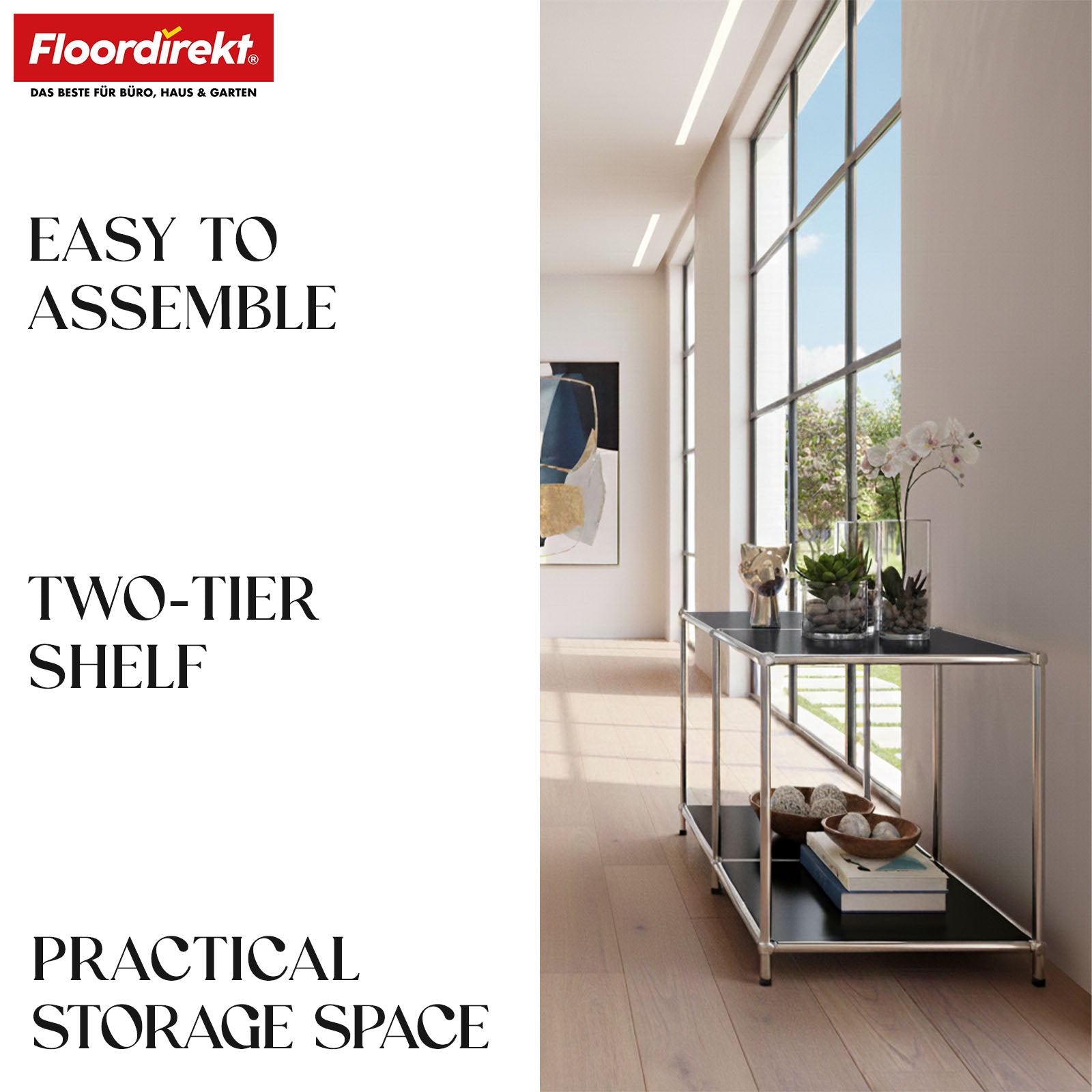 Metal shelving unit | Concept Epure MK-016 | Sideboard & storage shelf with open shelves | Available in several colours