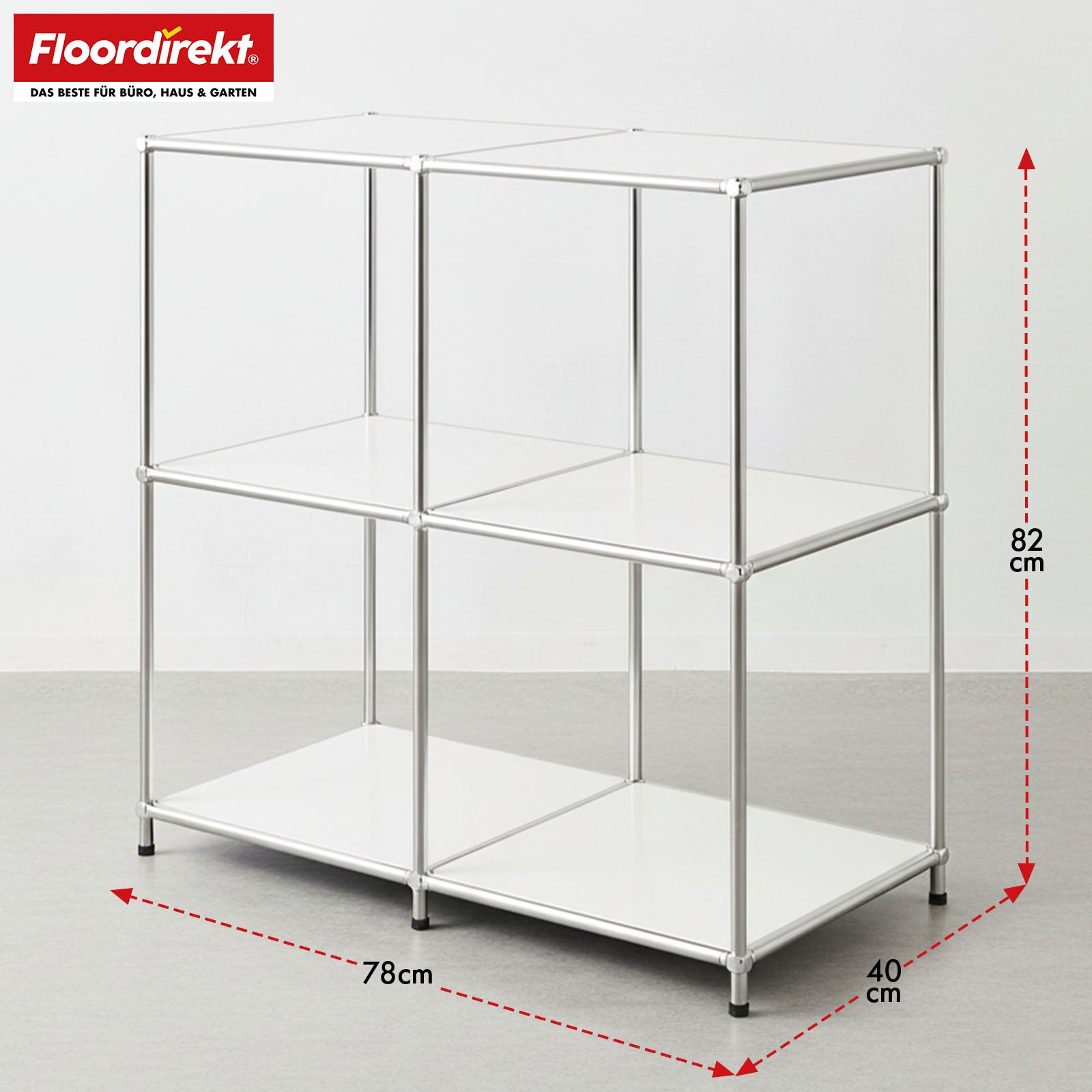 Metal shelving unit | Concept Epure MK-027 | Open 3-tier sideboard & storage shelf | Available in several colours
