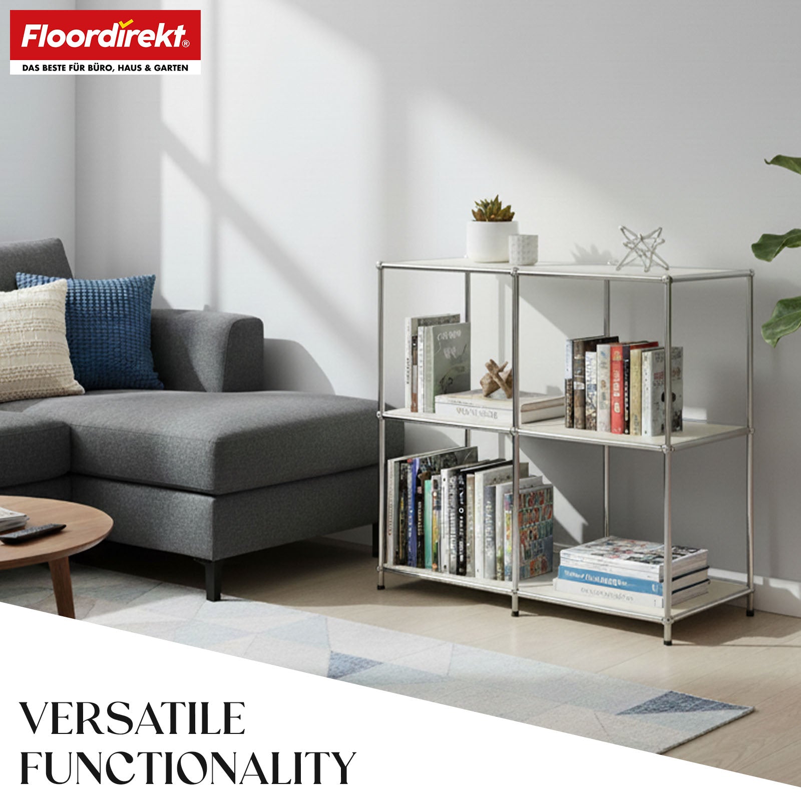 Metal shelving unit | Concept Epure MK-027 | Open 3-tier sideboard & storage shelf | Available in several colours