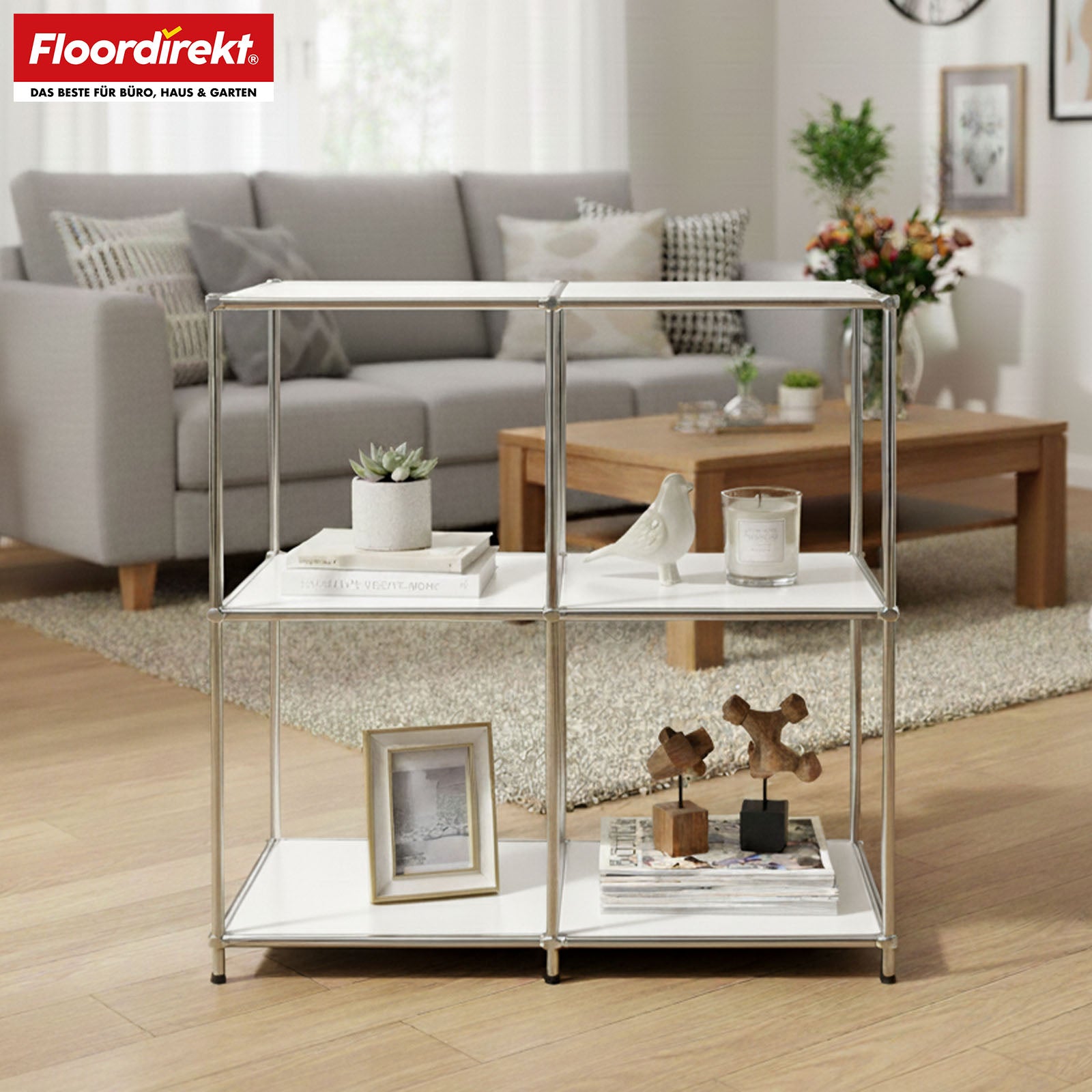 Metal shelving unit | Concept Epure MK-027 | Open 3-tier sideboard & storage shelf | Available in several colours