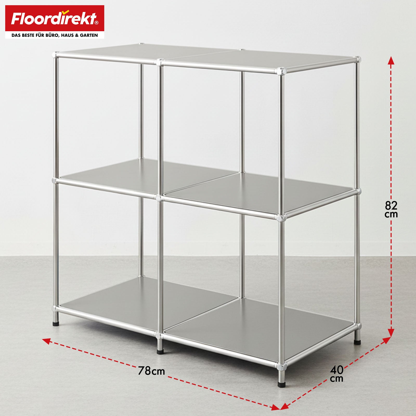 Metal shelving unit | Concept Epure MK-027 | Open 3-tier sideboard & storage shelf | Available in several colours