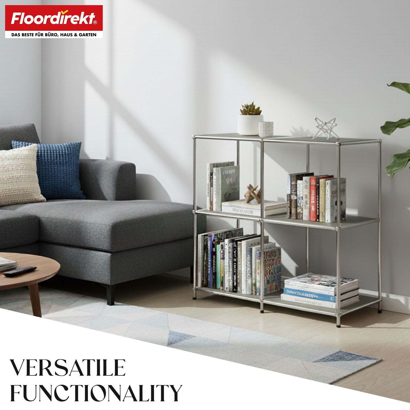 Metal shelving unit | Concept Epure MK-027 | Open 3-tier sideboard & storage shelf | Available in several colours