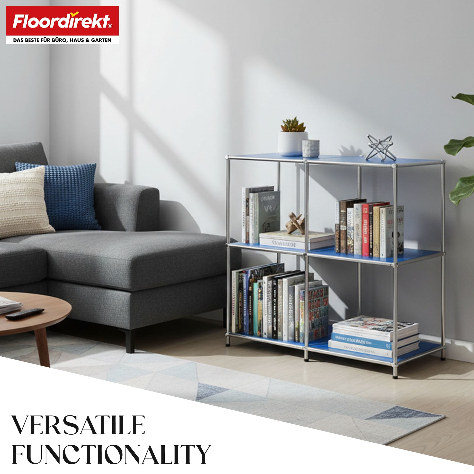 Metal shelving unit | Concept Epure MK-027 | Open 3-tier sideboard & storage shelf | Available in several colours