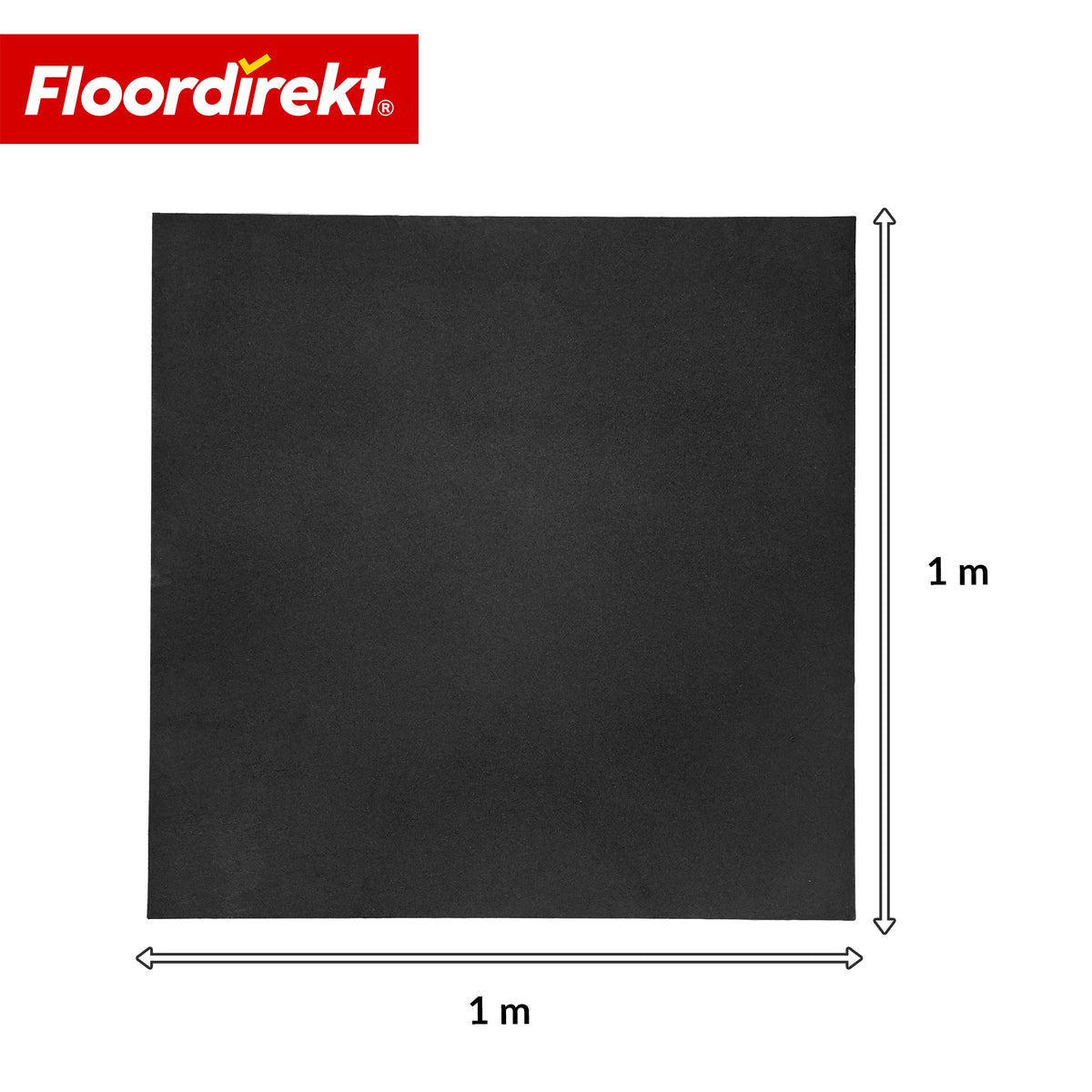 Floor Protection Mat | 100 x 100 cm 10 mm | Rubber Mat for Fitness Equipment & Heavy Machinery