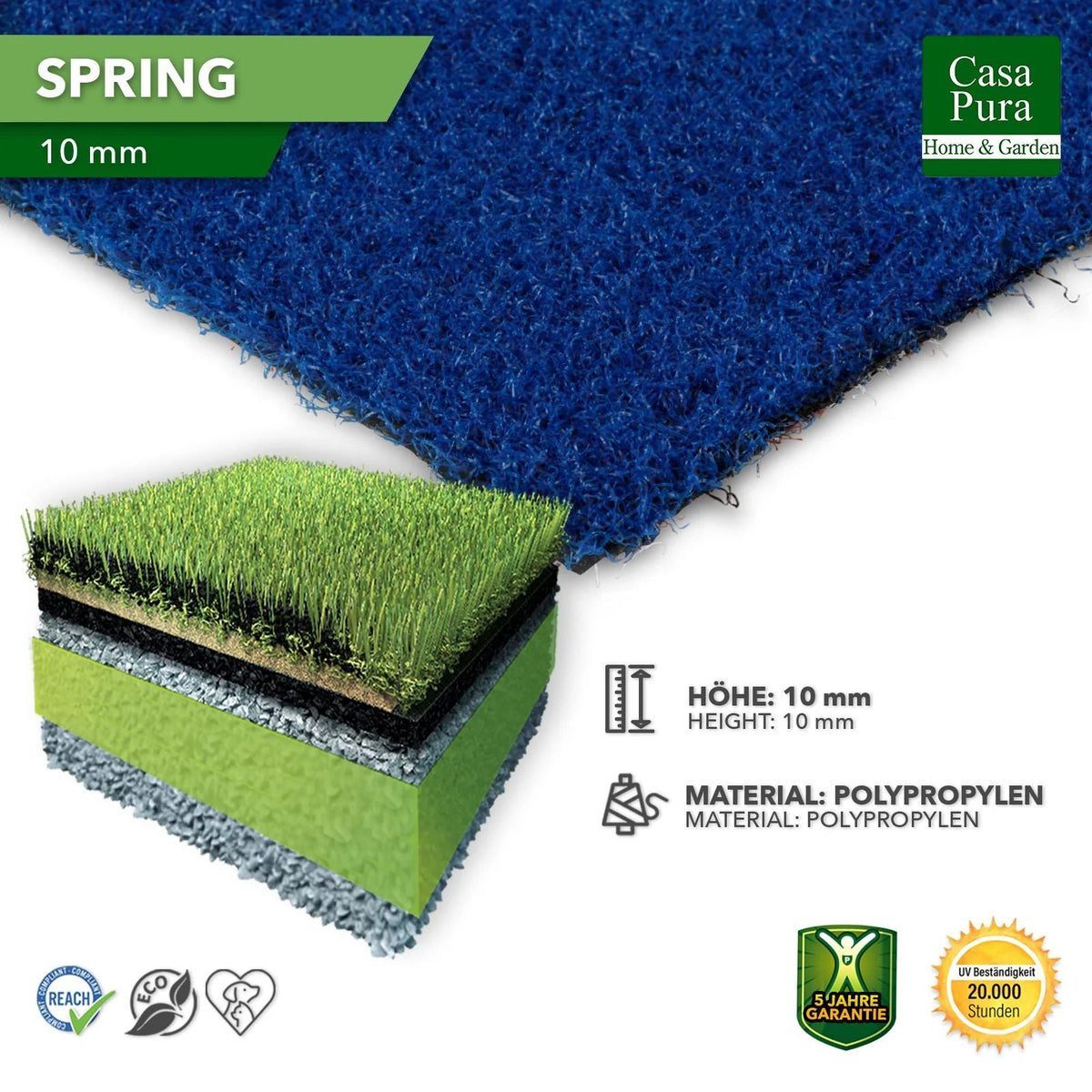 ✂ Artifical Grass Premium | Spring | In various colours & widths | Ideal for balcony and terrace