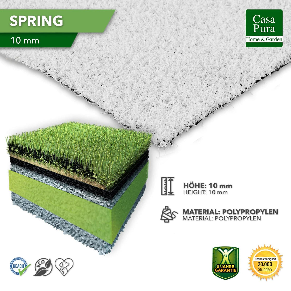 ✂ Artifical Grass Premium | Spring | In various colours & widths | Ideal for balcony and terrace