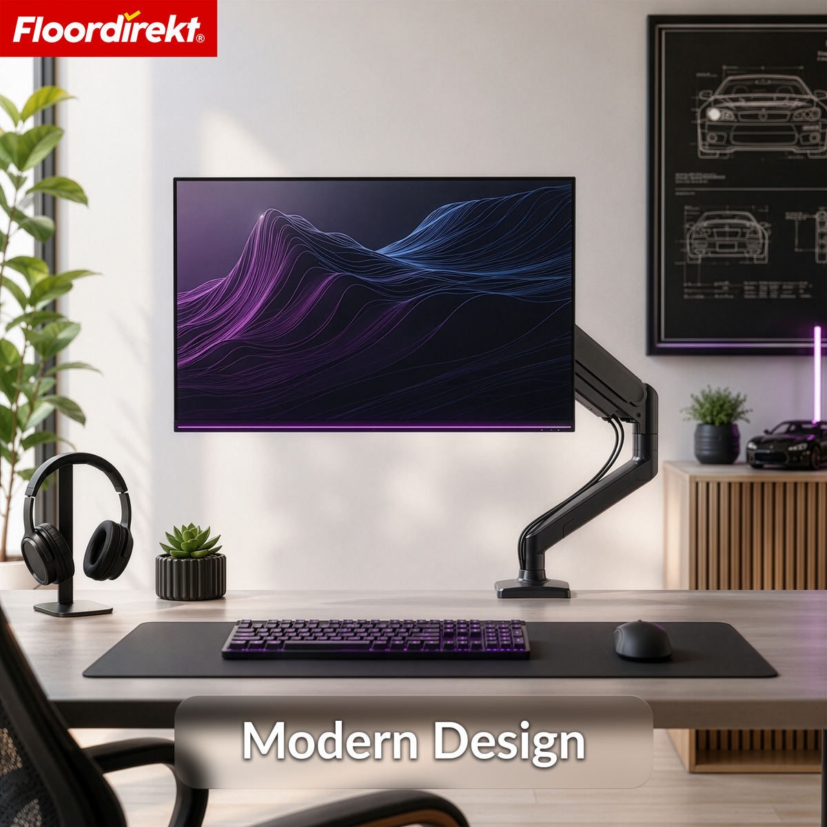 A1_Black - Single mount for 1 monitor