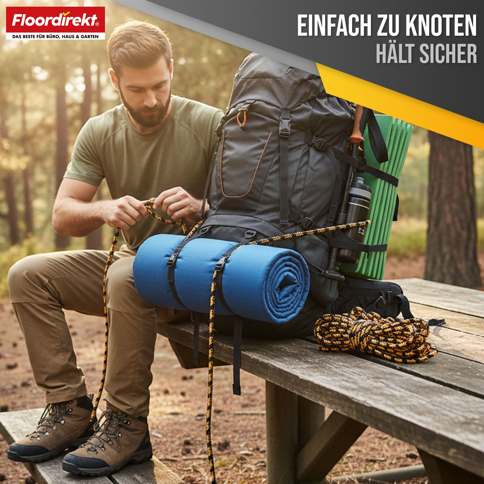 Polypropylene rope | K2 | Tear-resistant, UV-resistant & buoyant all-purpose rope | Available in many colours, thicknesses & lengths