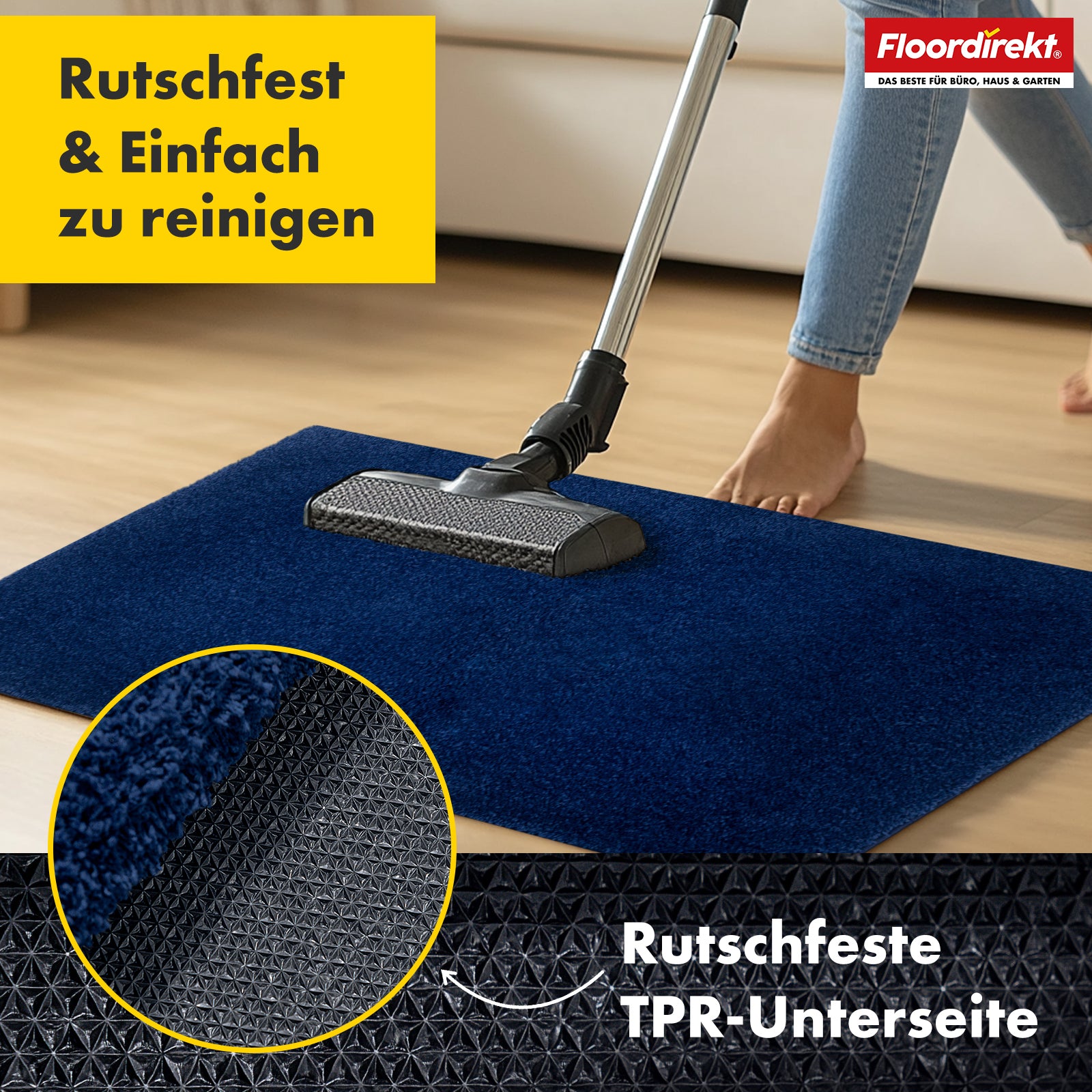 Dirt-trapping mat | Nasa | Soft, water-absorbent polyester doormat with non-slip backing | Various colours and sizes