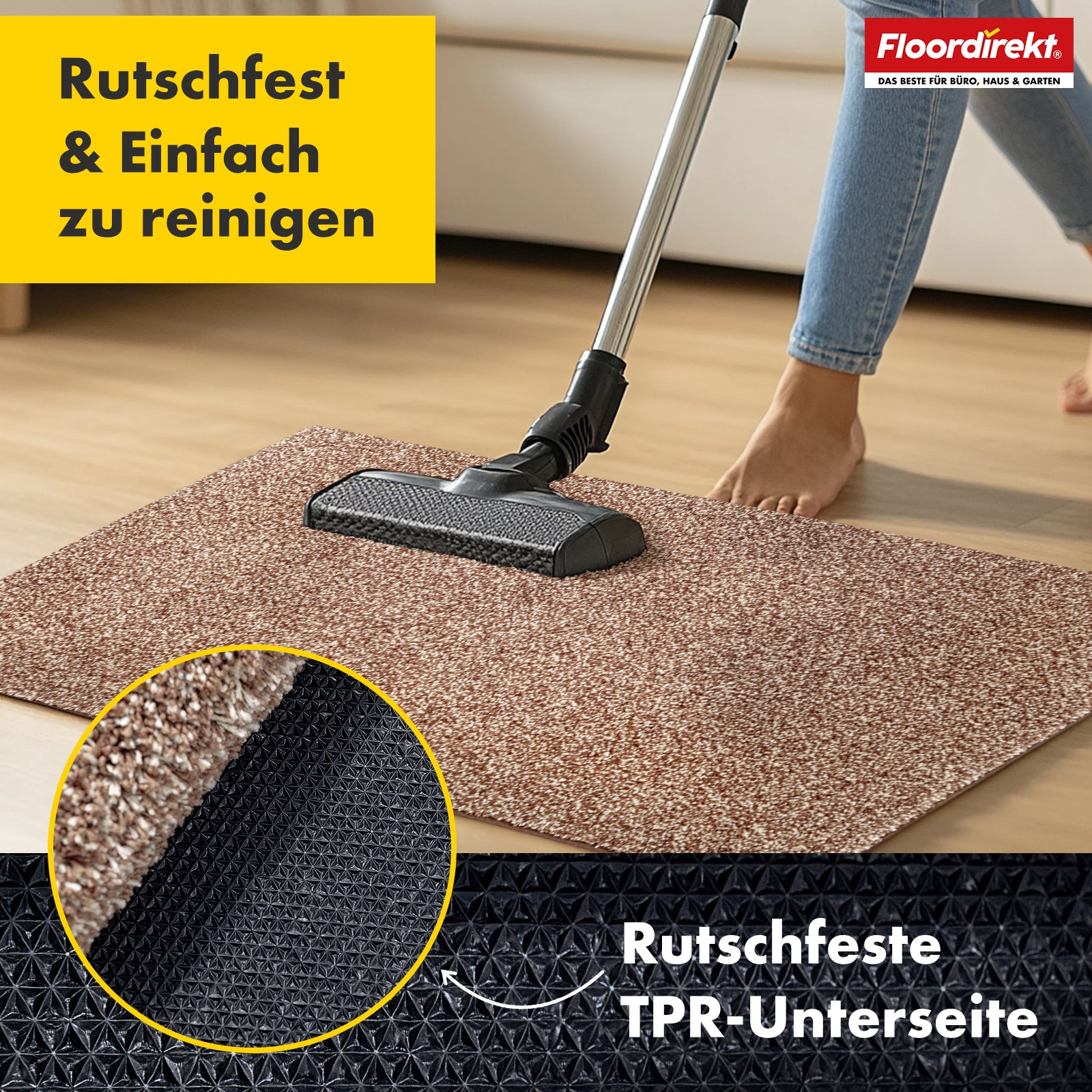 Dirt-trapping mat | Nasa | Soft, water-absorbent polyester doormat with non-slip backing | Various colours and sizes
