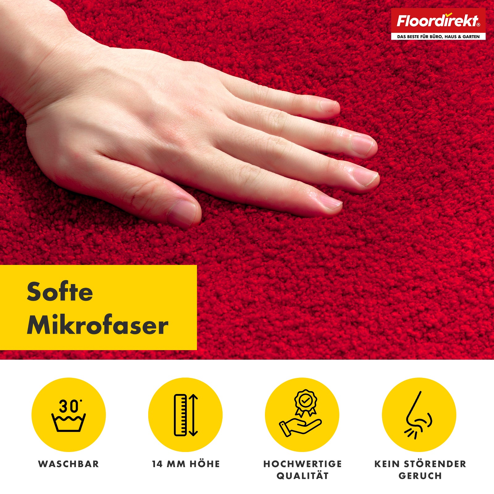 Dirt-trapping mat | Nasa | Soft, water-absorbent polyester doormat with non-slip backing | Various colours and sizes