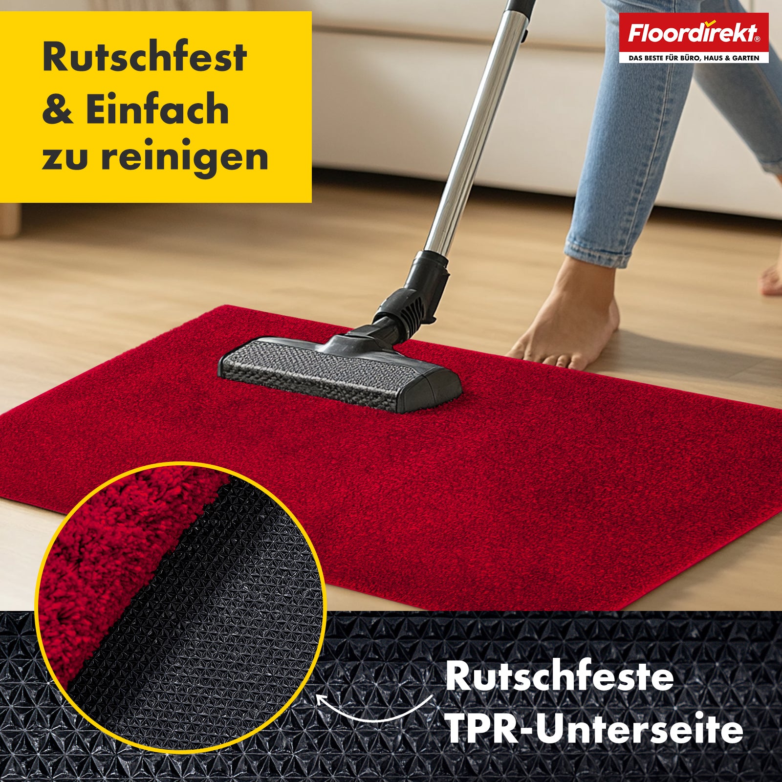 Dirt-trapping mat | Nasa | Soft, water-absorbent polyester doormat with non-slip backing | Various colours and sizes