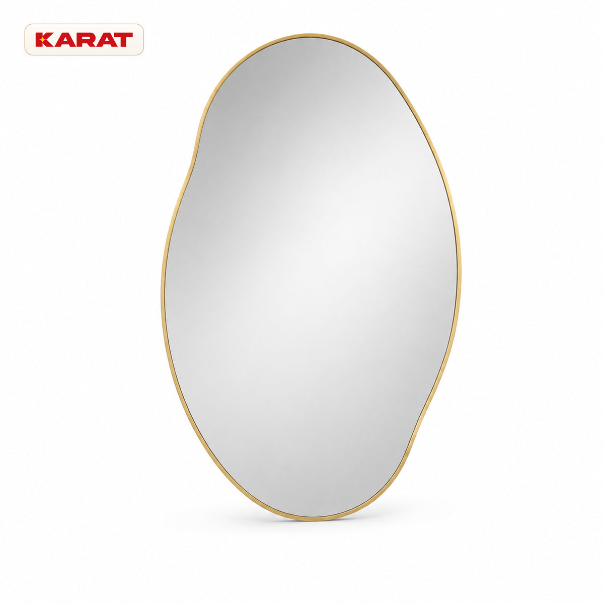 Wall Mirror | Lena | Organic Wall Mirror with Champagne Aluminum Frame | 60 × 90 cm