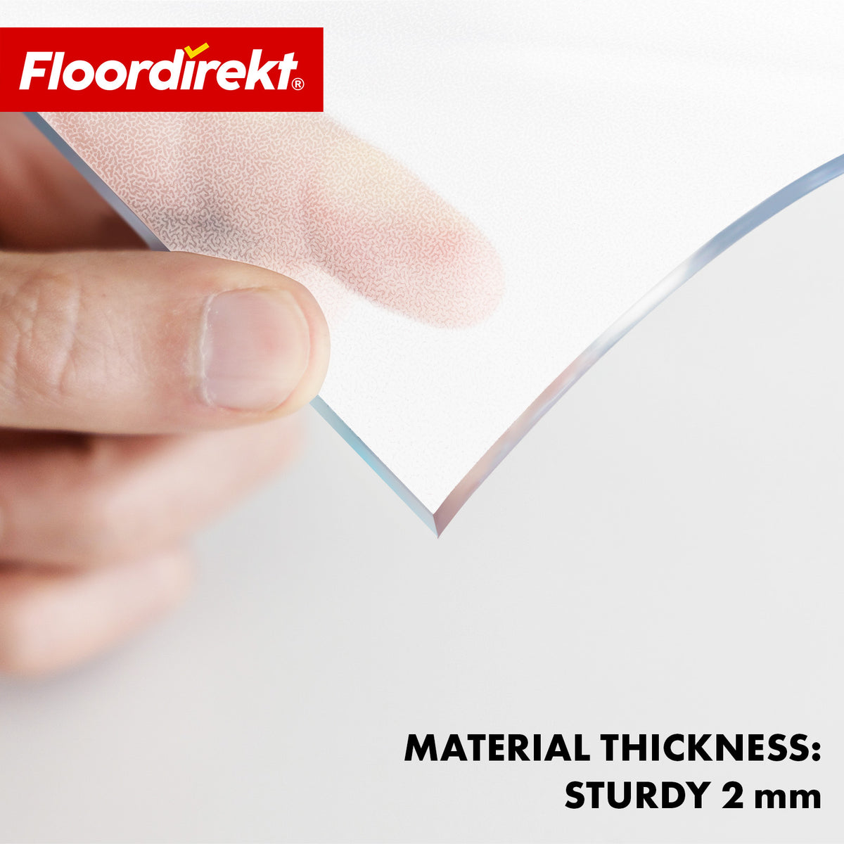 Bordfolie | Neo Milky | Halvtransparent bordbeskyttelsesfolie i mælkehvid med affaset kant på mål