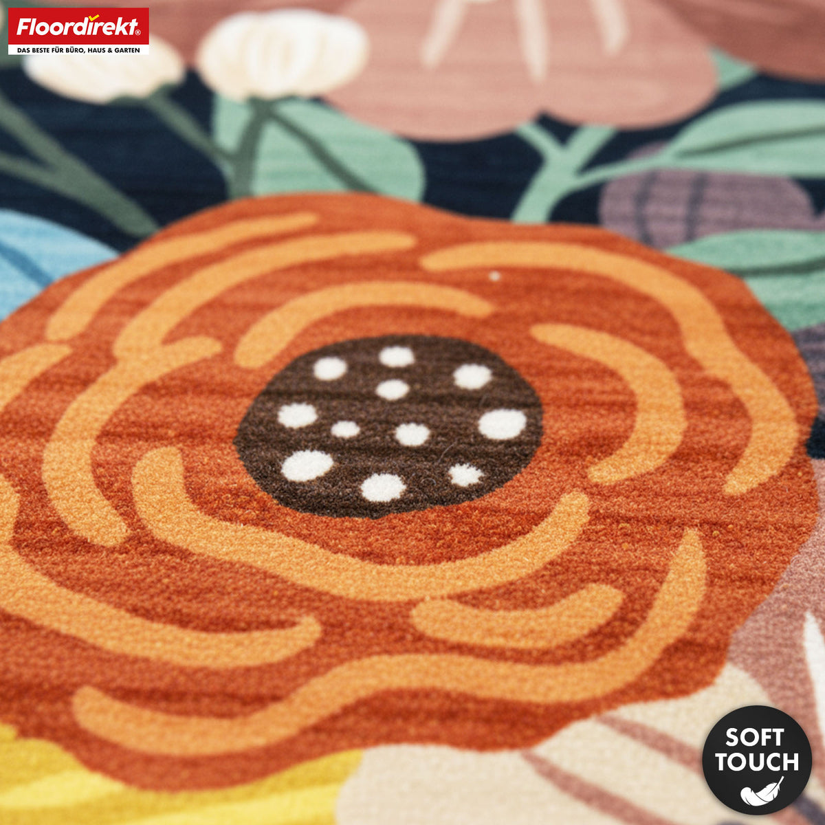 Area Rug | Tropica | Modern Rug with Tropical Floral Pattern | Non-Slip, Durable & Easy to Clean | Available in Various Sizes