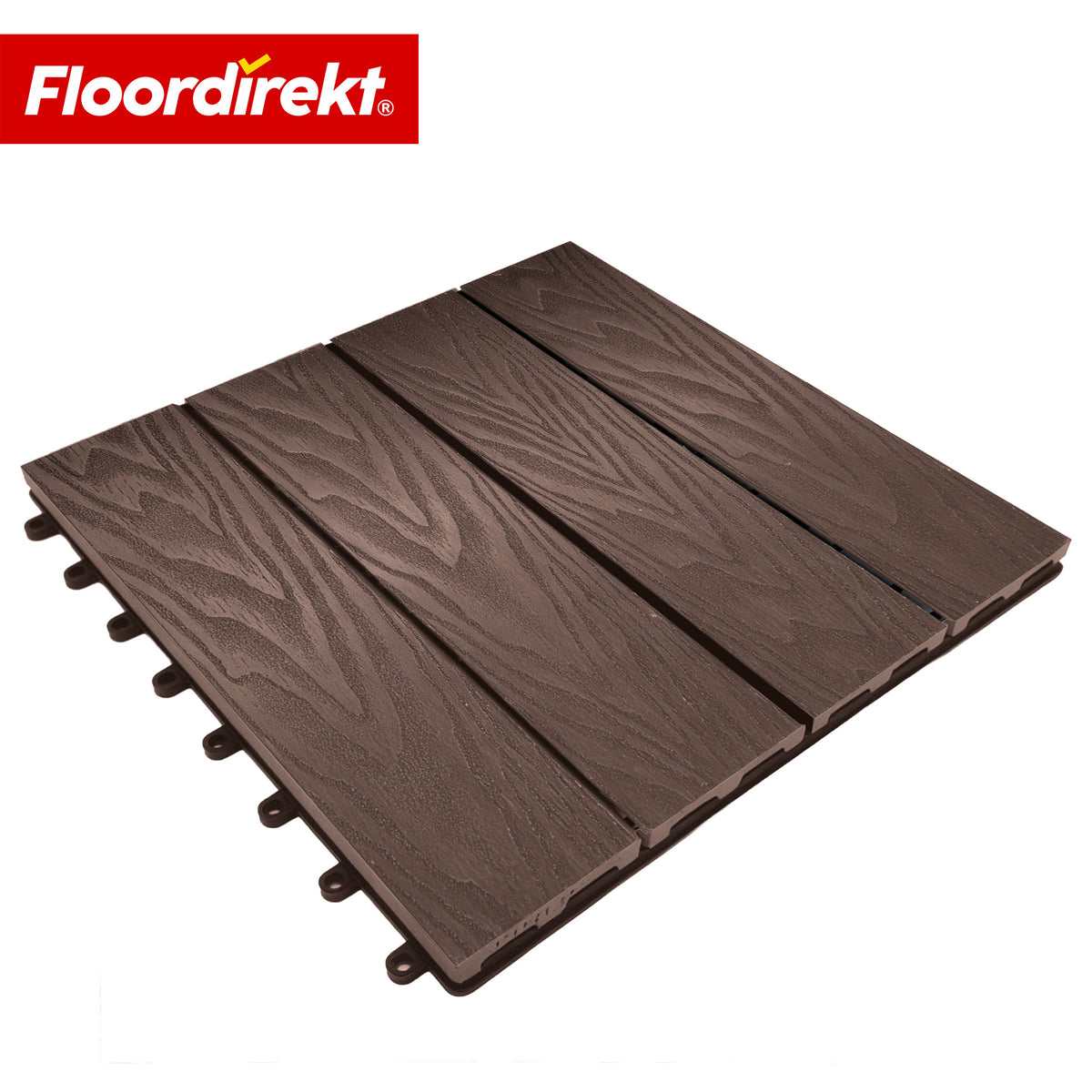 WPC Deck Tile | Noble 3D | Modern Click Tile 30 x 30 cm for Balcony & Terrace