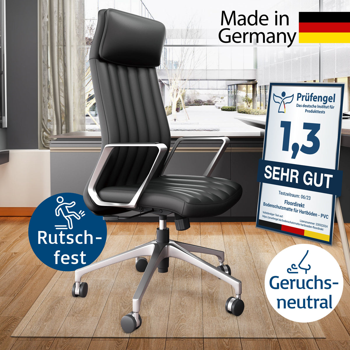 ✂ Chair Mat for Hard Floors | NEO Plus | Transparent