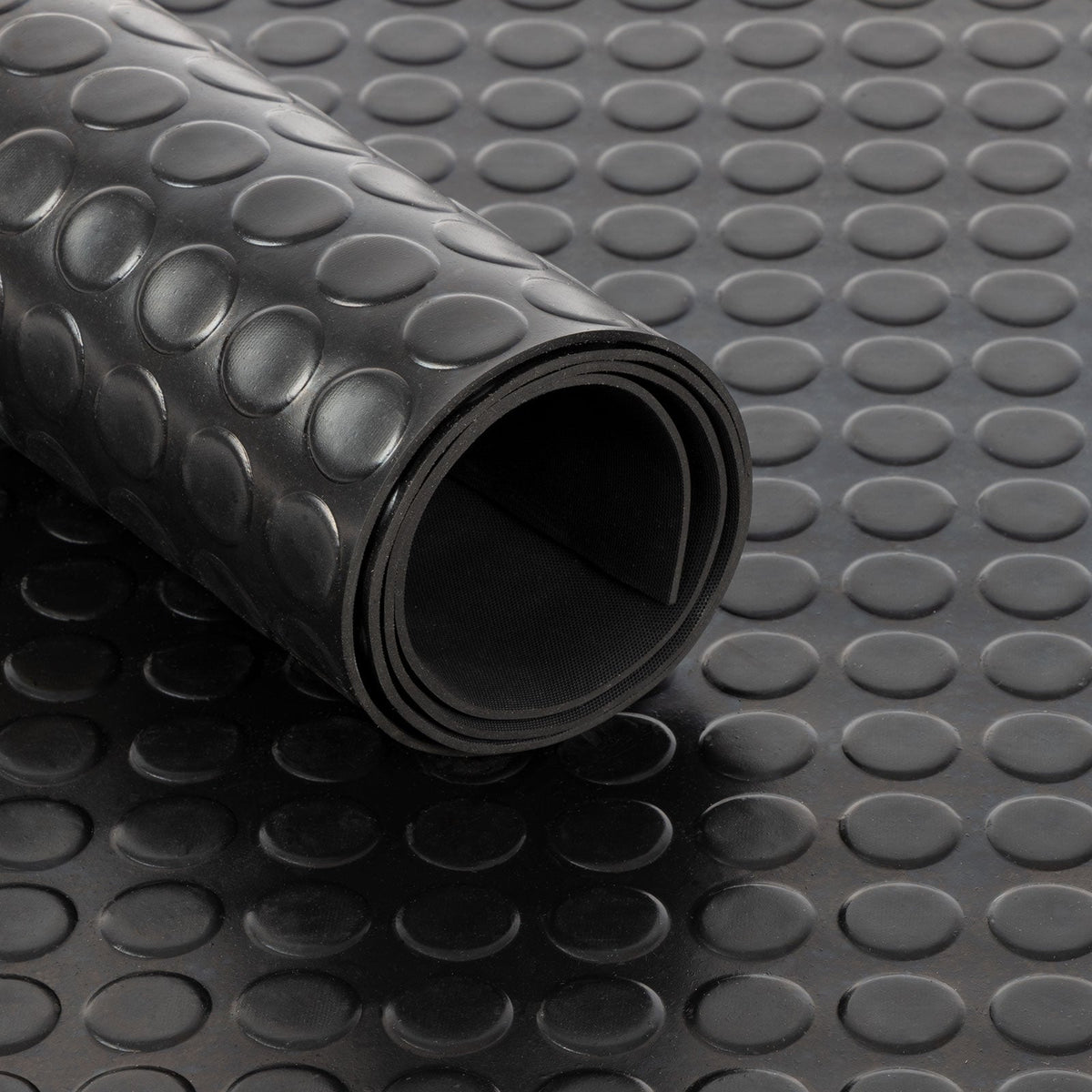 ✂ Rubber Matting | Circular Studded | Thickness: 3 mm | Rubber Flooring Rolls