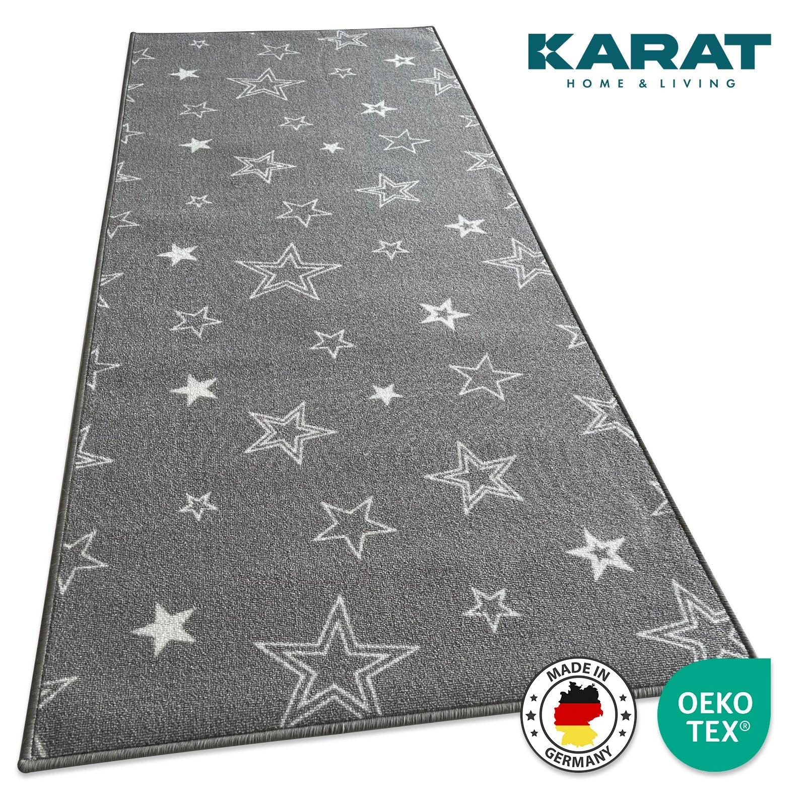 ✂ Carpet runner Dots&Stars | Children's carpet for boys and girls | Robust and easy-care | In two designs