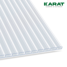 Polycarbonate Sheet | Double Wall Sheeting | 60.5 x 121 cm | For DIY, Roofing and Construction