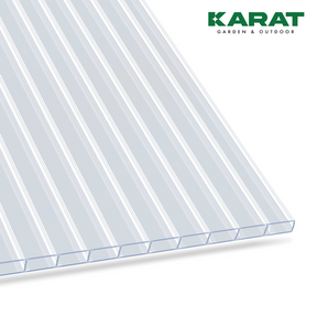 Polycarbonate Sheet | Double Wall Sheeting | 60.5 x 121 cm | For DIY, Roofing and Construction