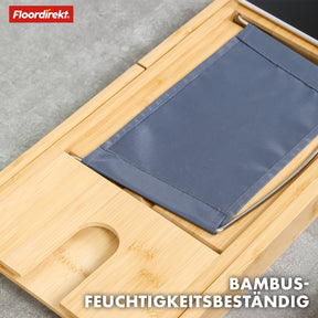 Bamboo bath shelf | Oklahoma | Pull-out bath tray with book shelf